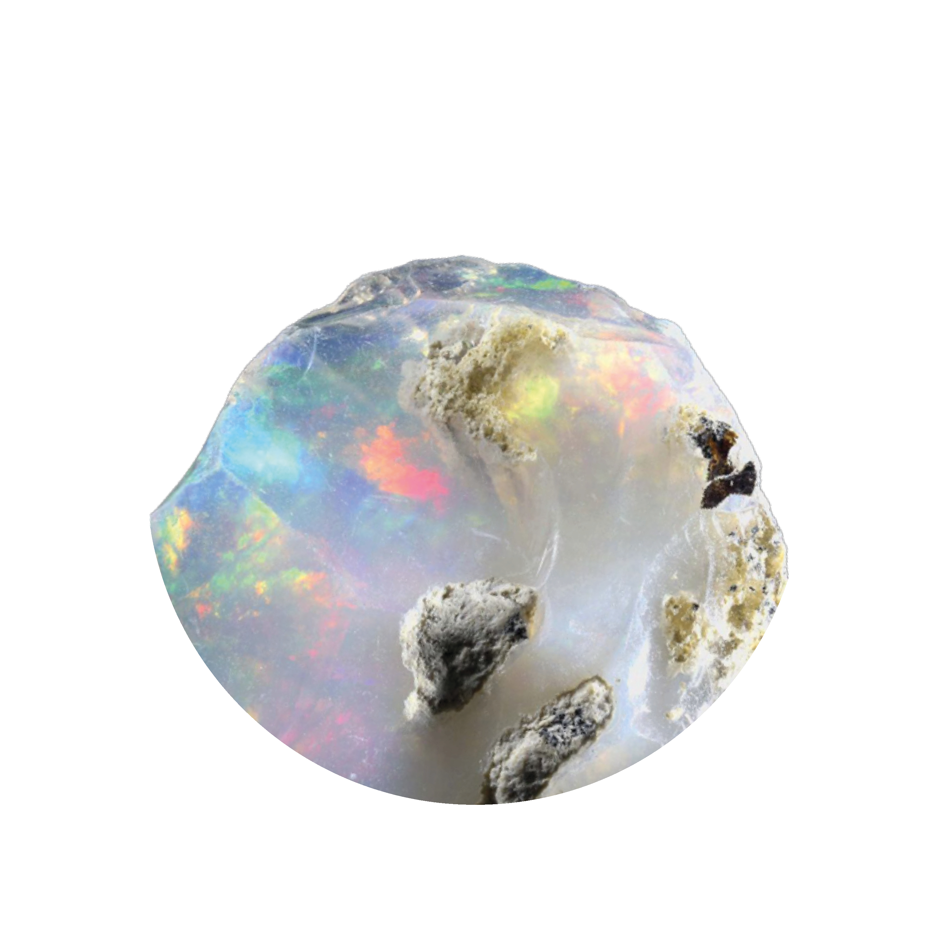 White opal gemstone jewelry by Opaze Studio