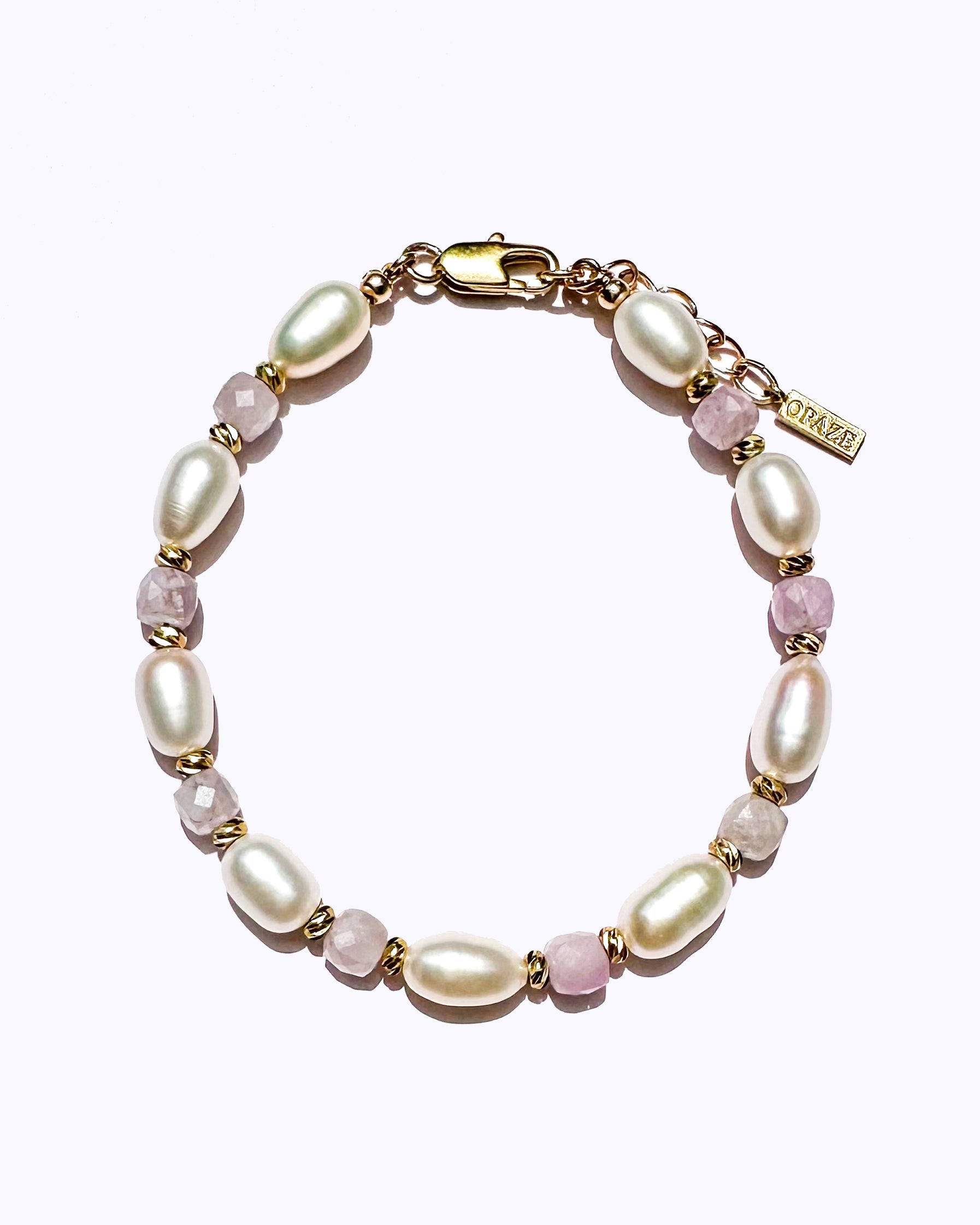 Bracelet ALORA - Perles d’eau douce & Kunzite