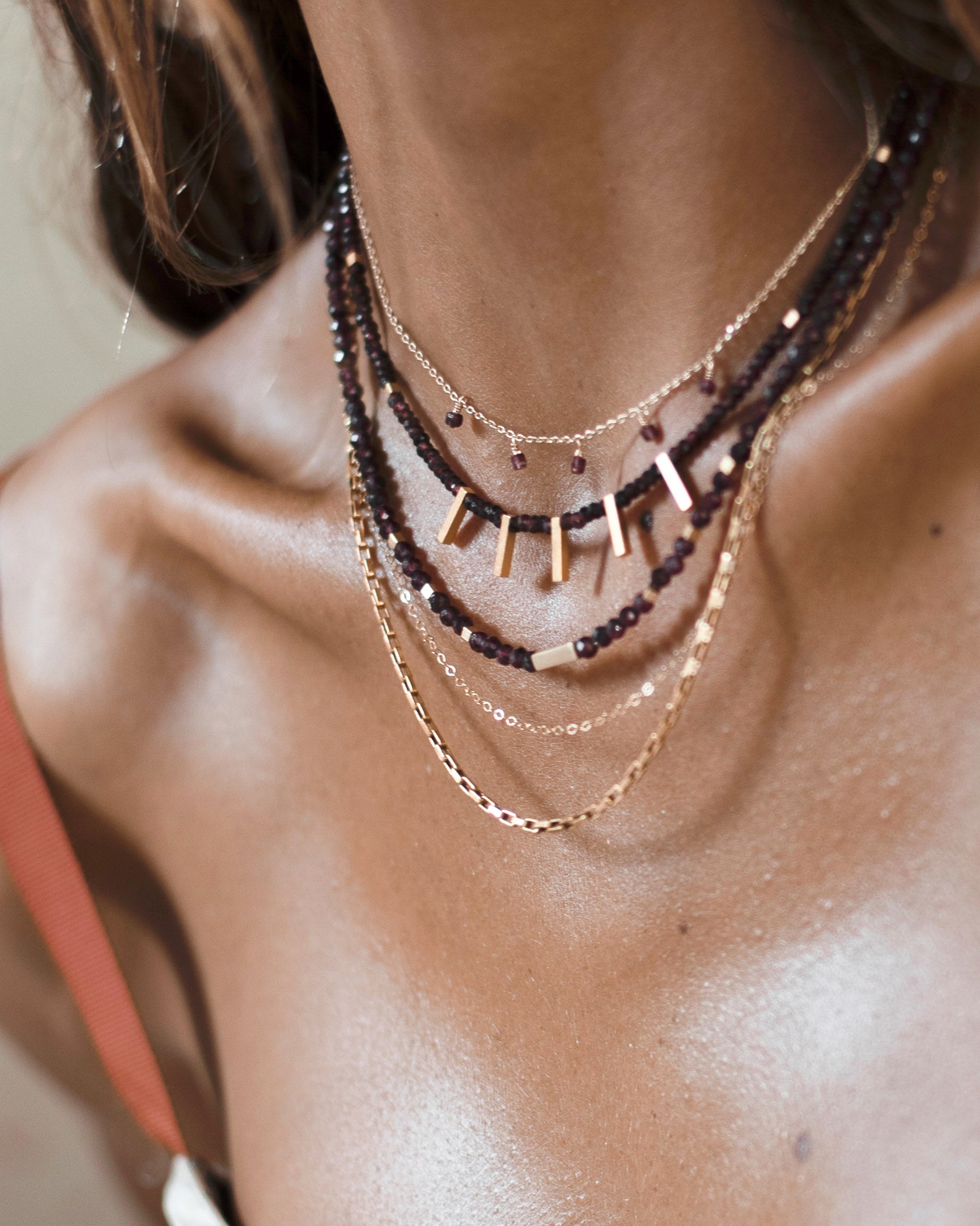 Collier ZALEA - grenat