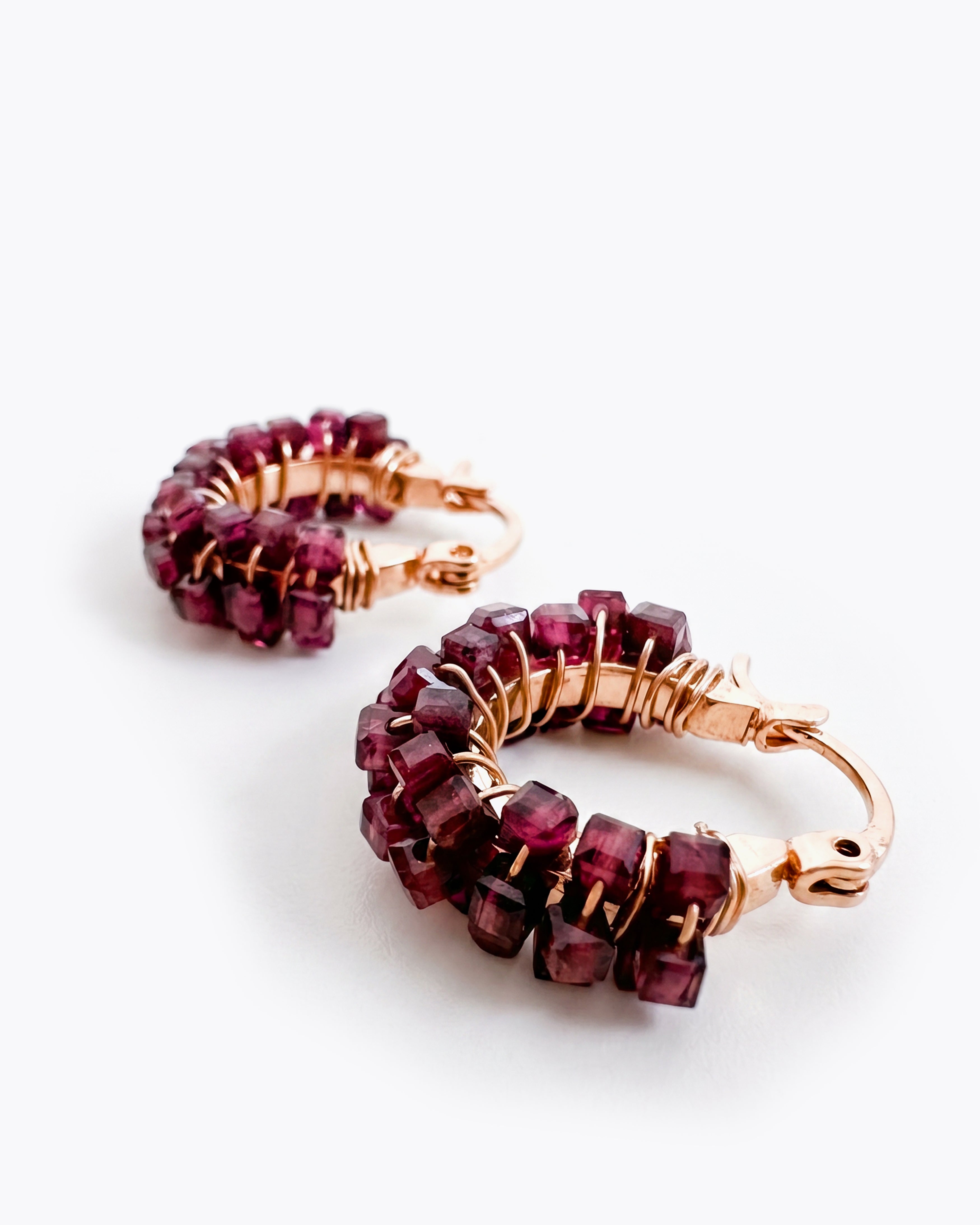 AMANI Garnet Earrings