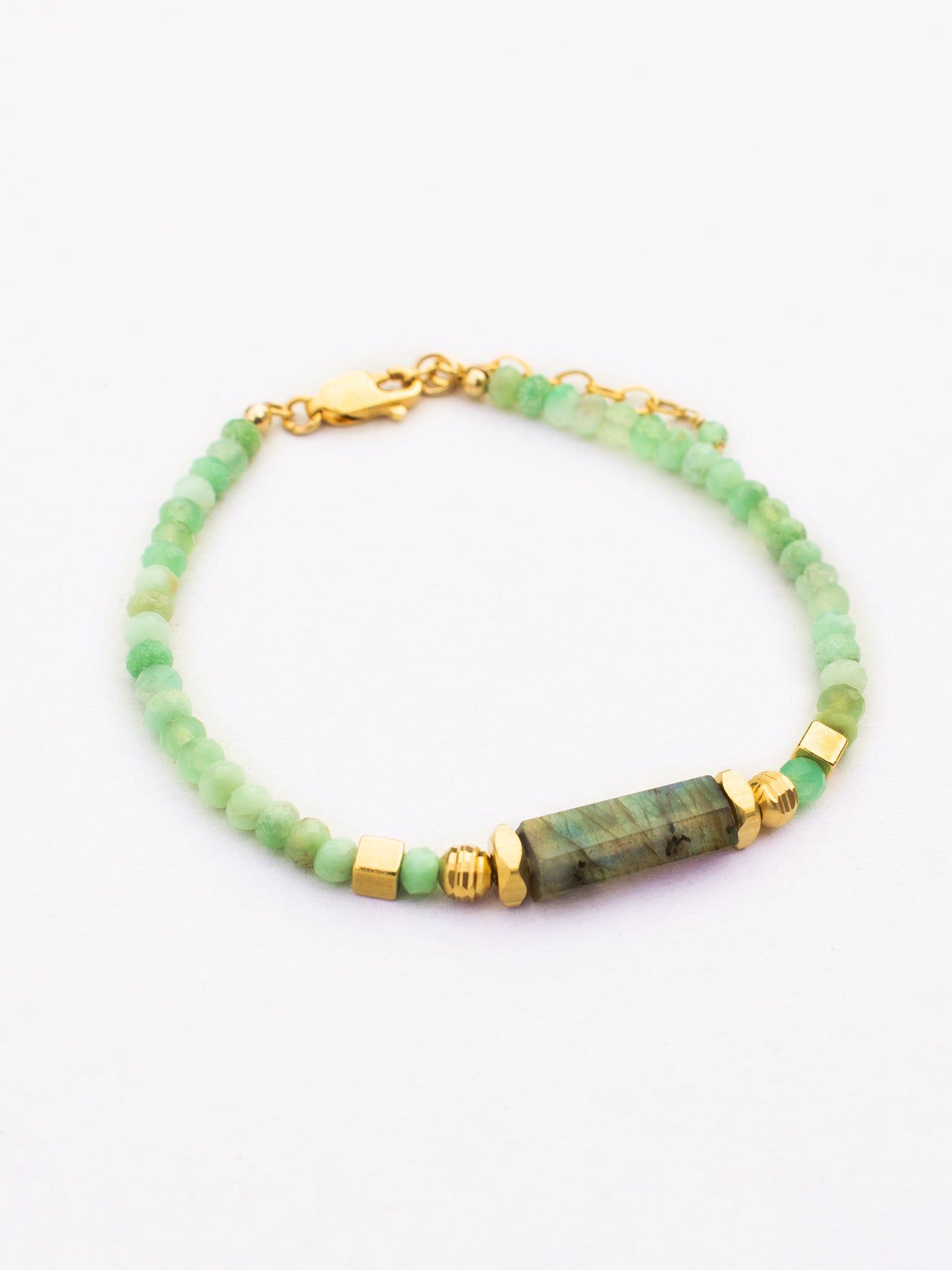 Bracelet ASHA – Chrysoprase & Labradorite