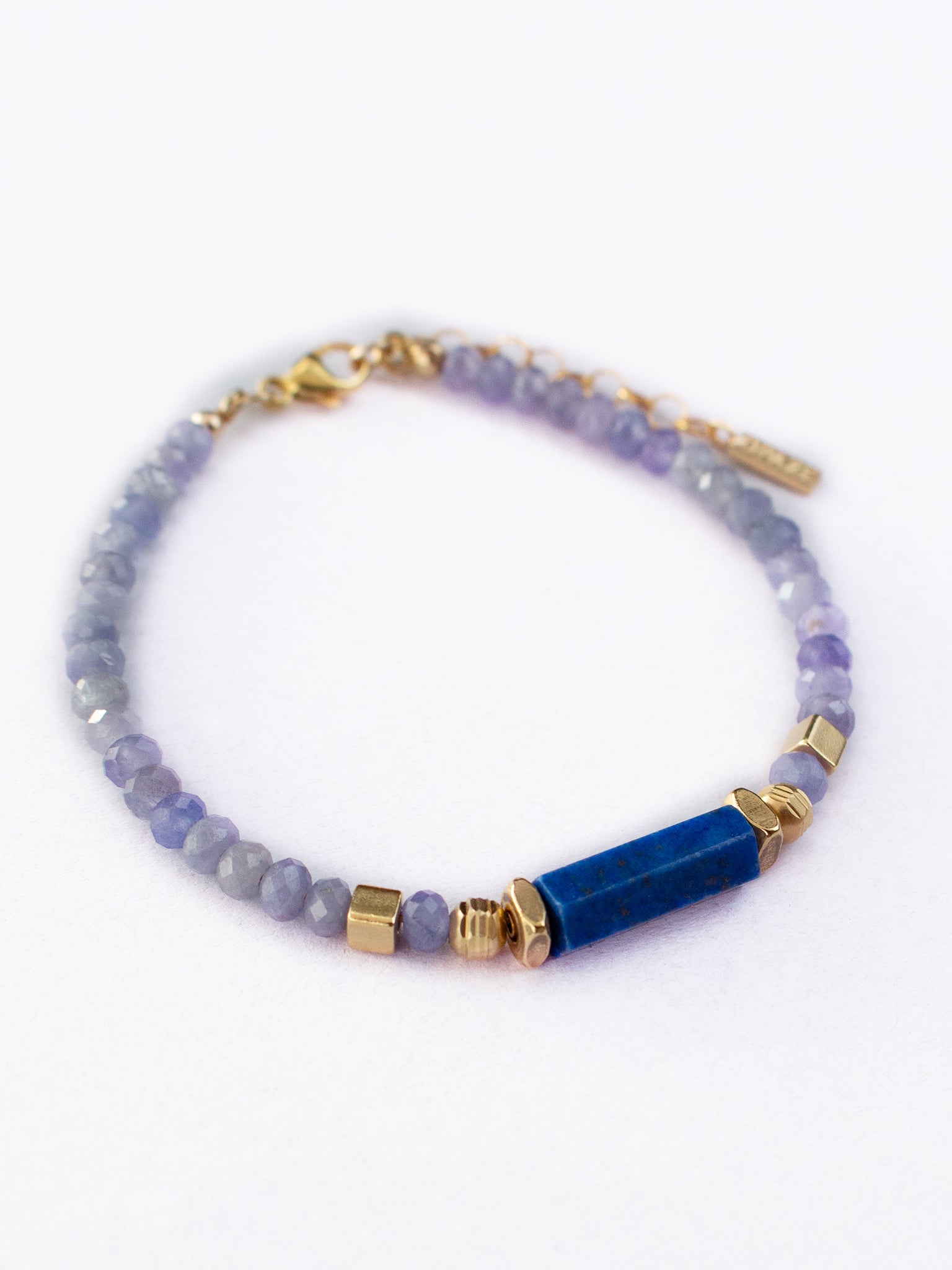 Bracelet ASHA - Tanzanite & Lapis-Lazuli