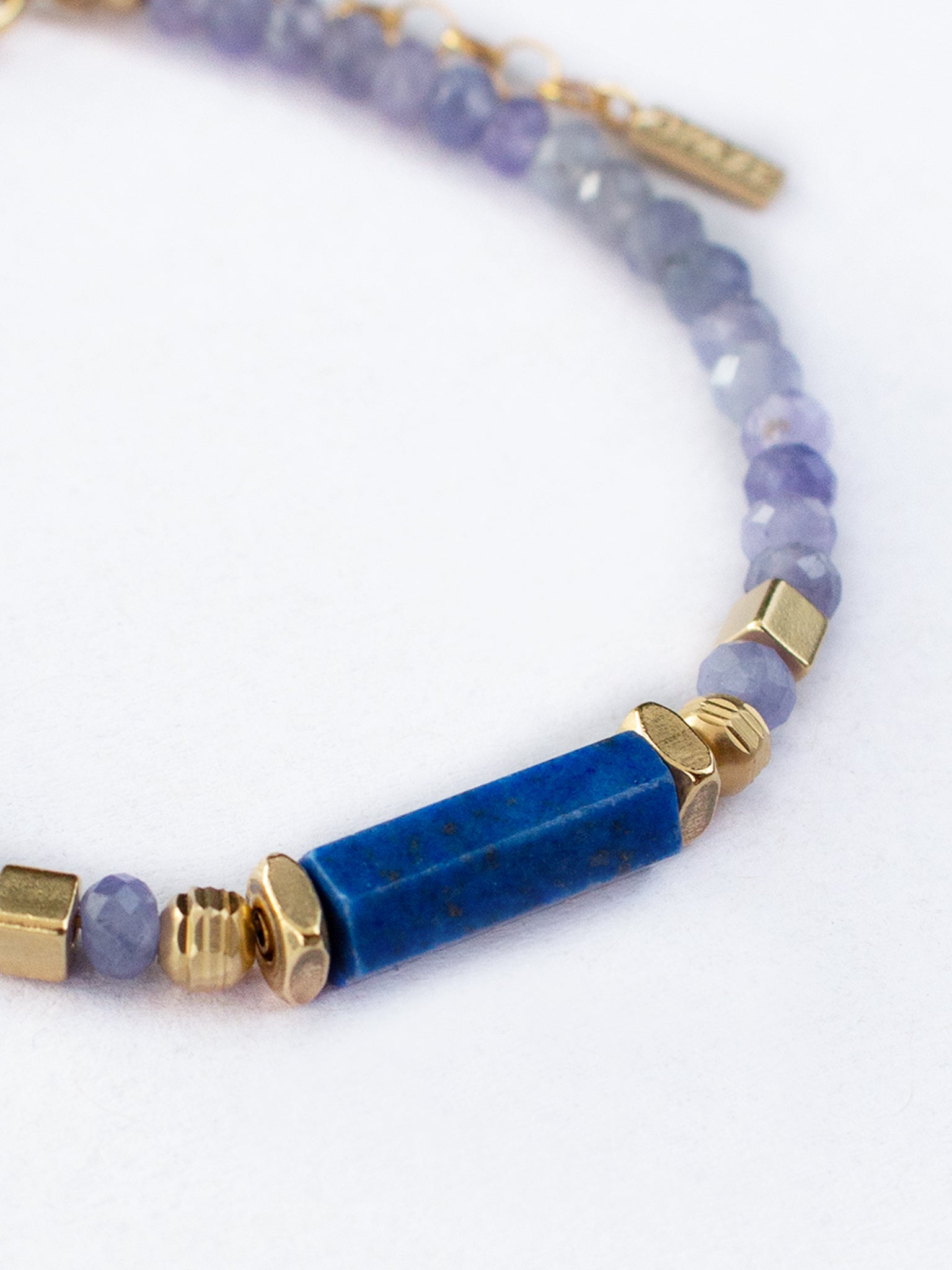 Bracelet ASHA - Tanzanite & Lapis-Lazuli