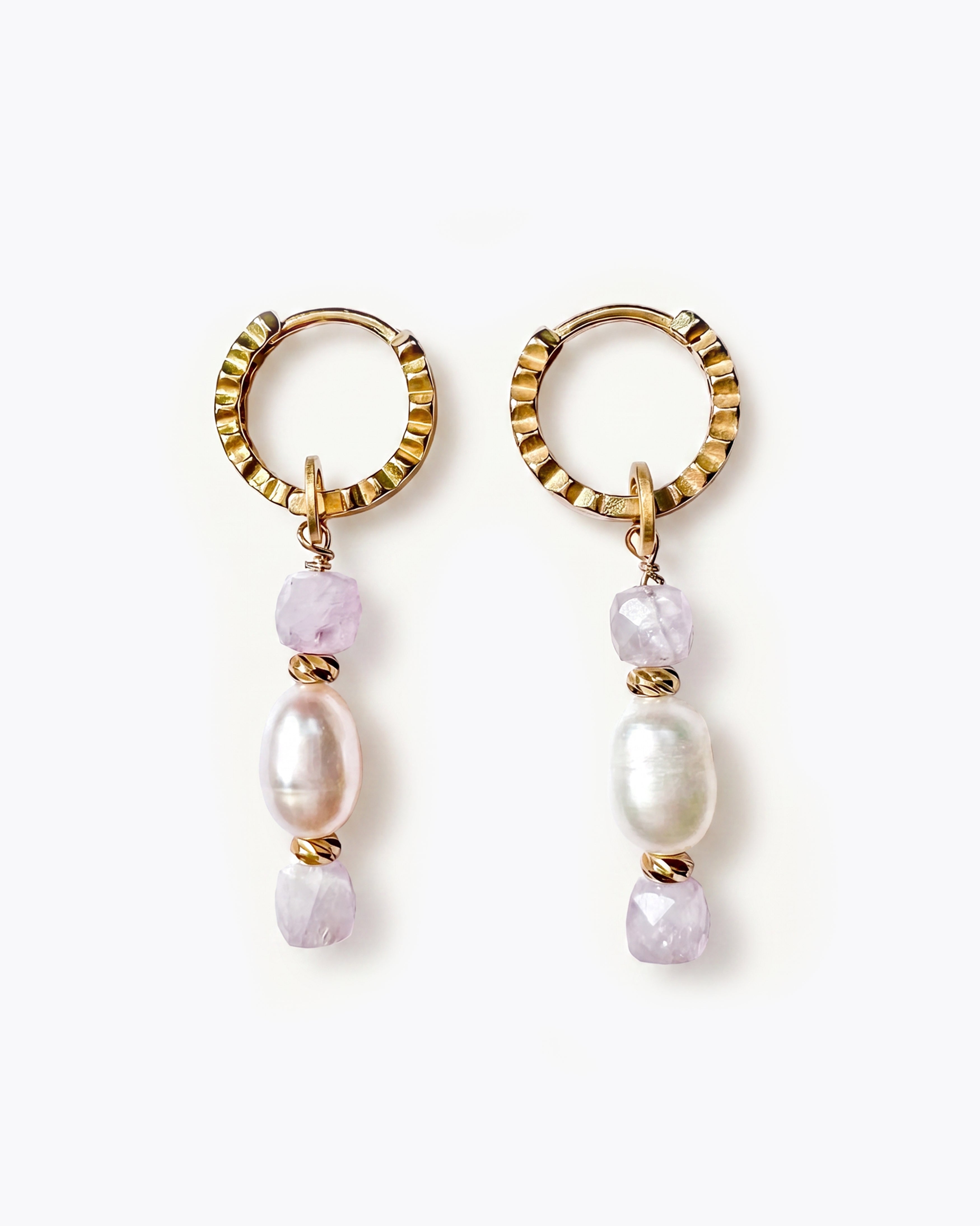 ALORA Freshwater Pearl & Kunzite Earrings