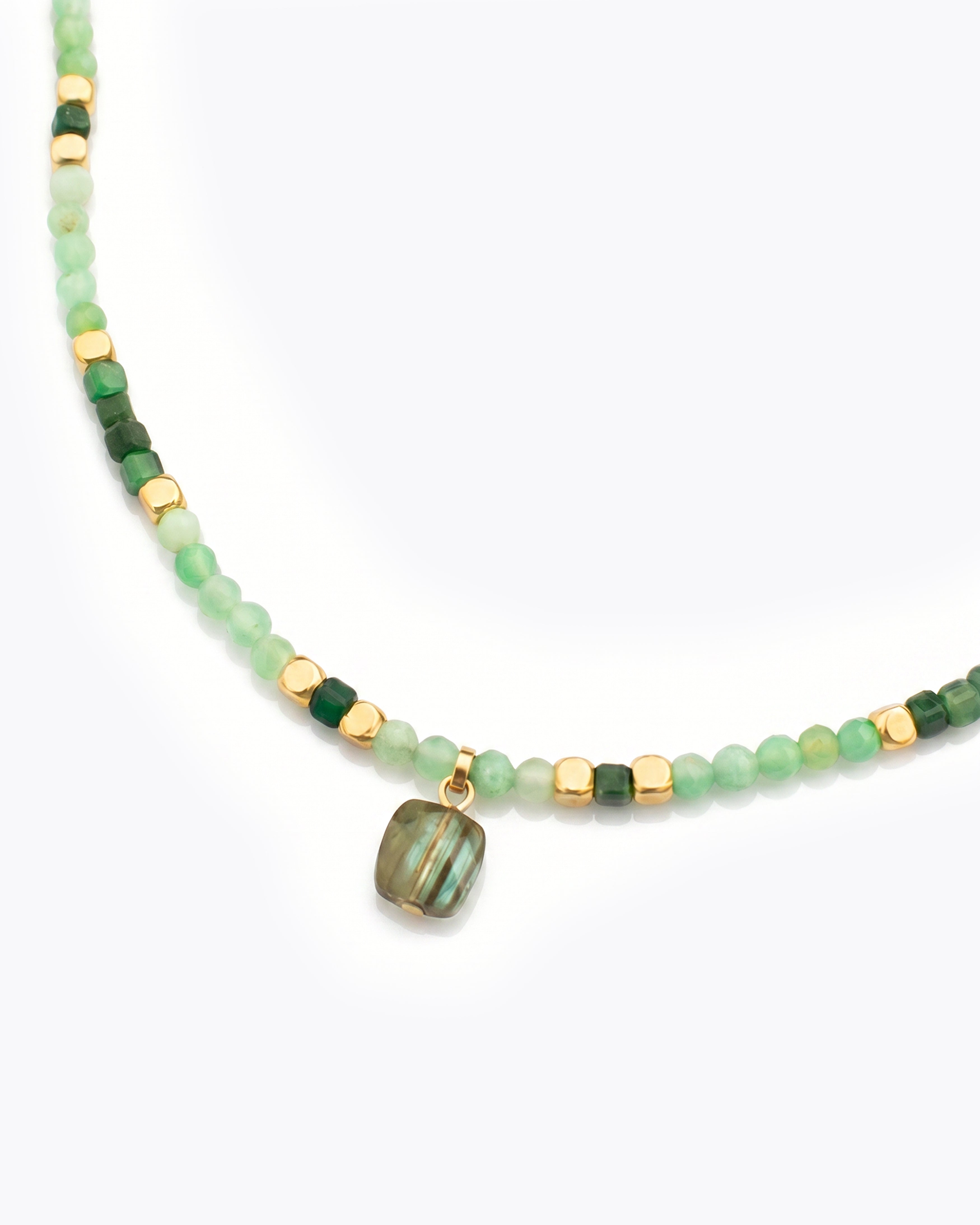 CALLISTO Chrysoprase, Jade & Labradorite Necklace