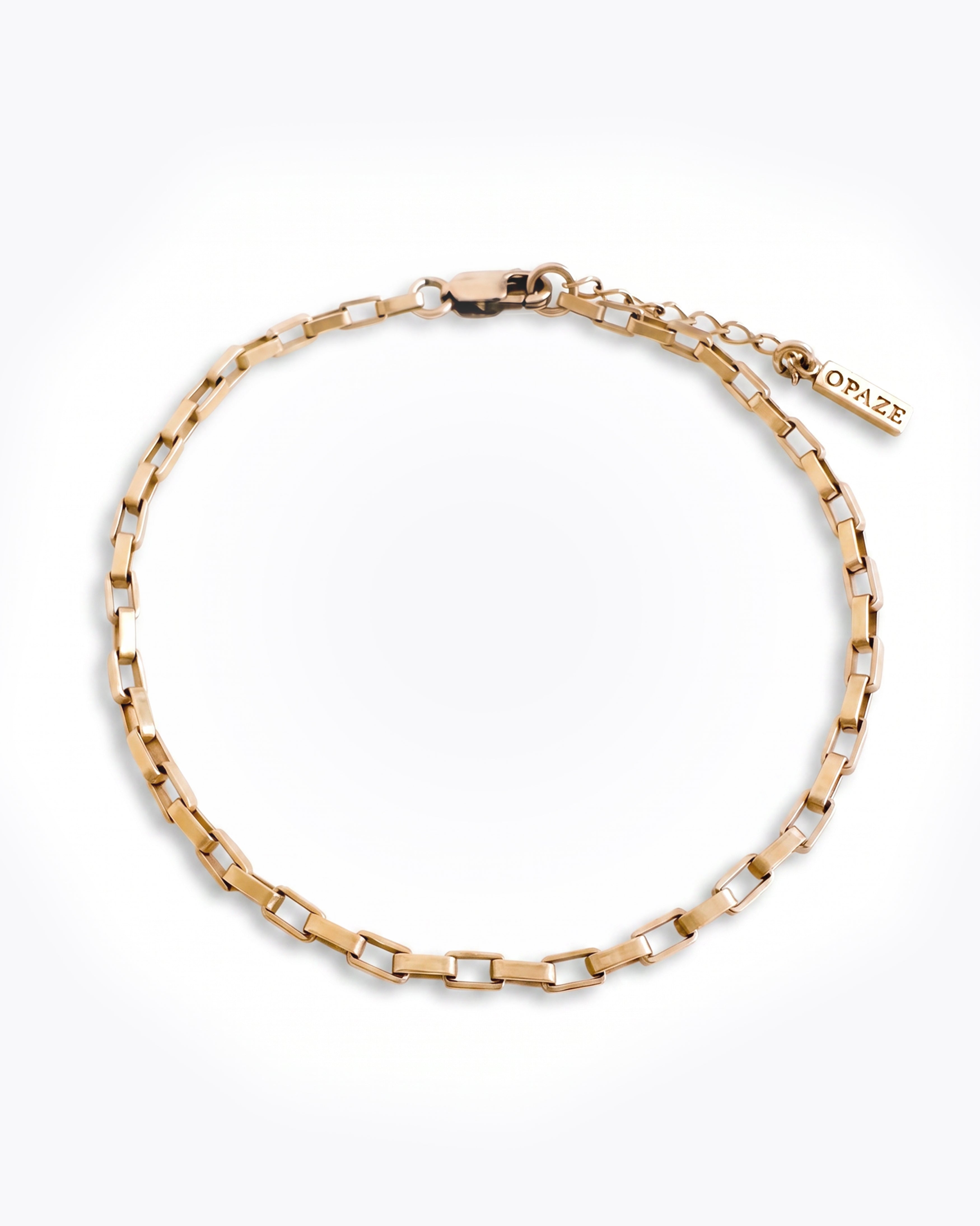 DIORA Rectangular Link Gold Bracelet