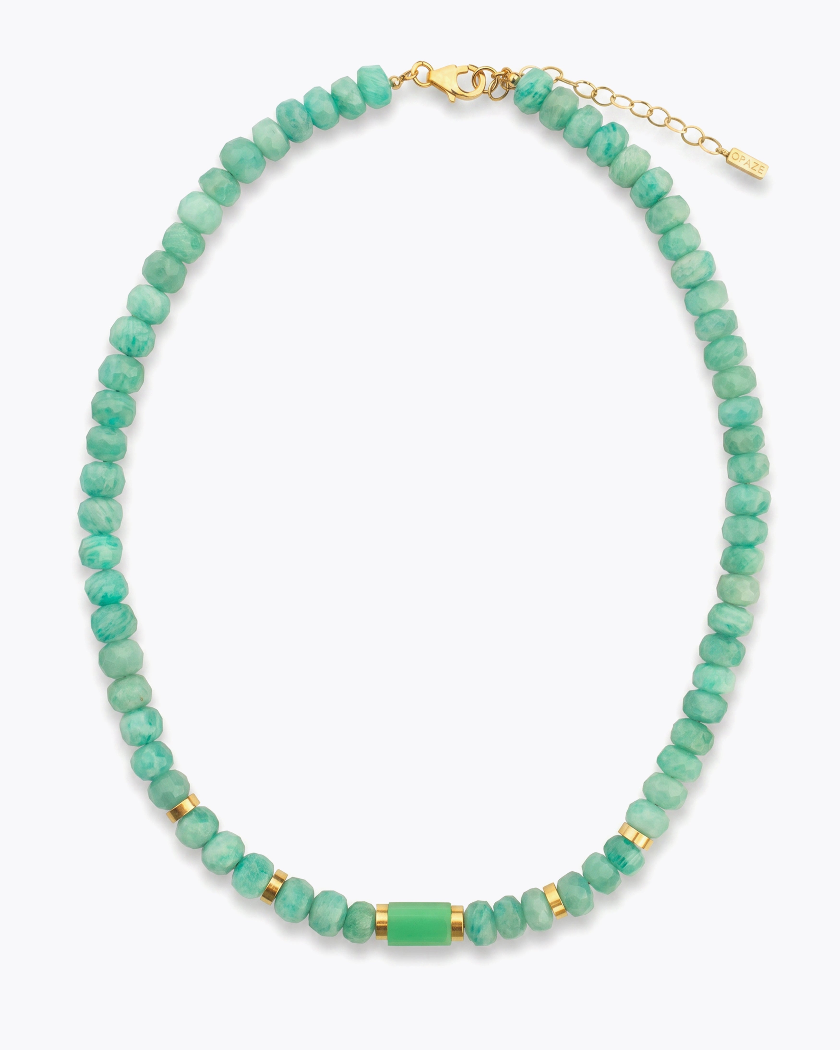 INDIRA Collar Amazonita & Crisoprasa
