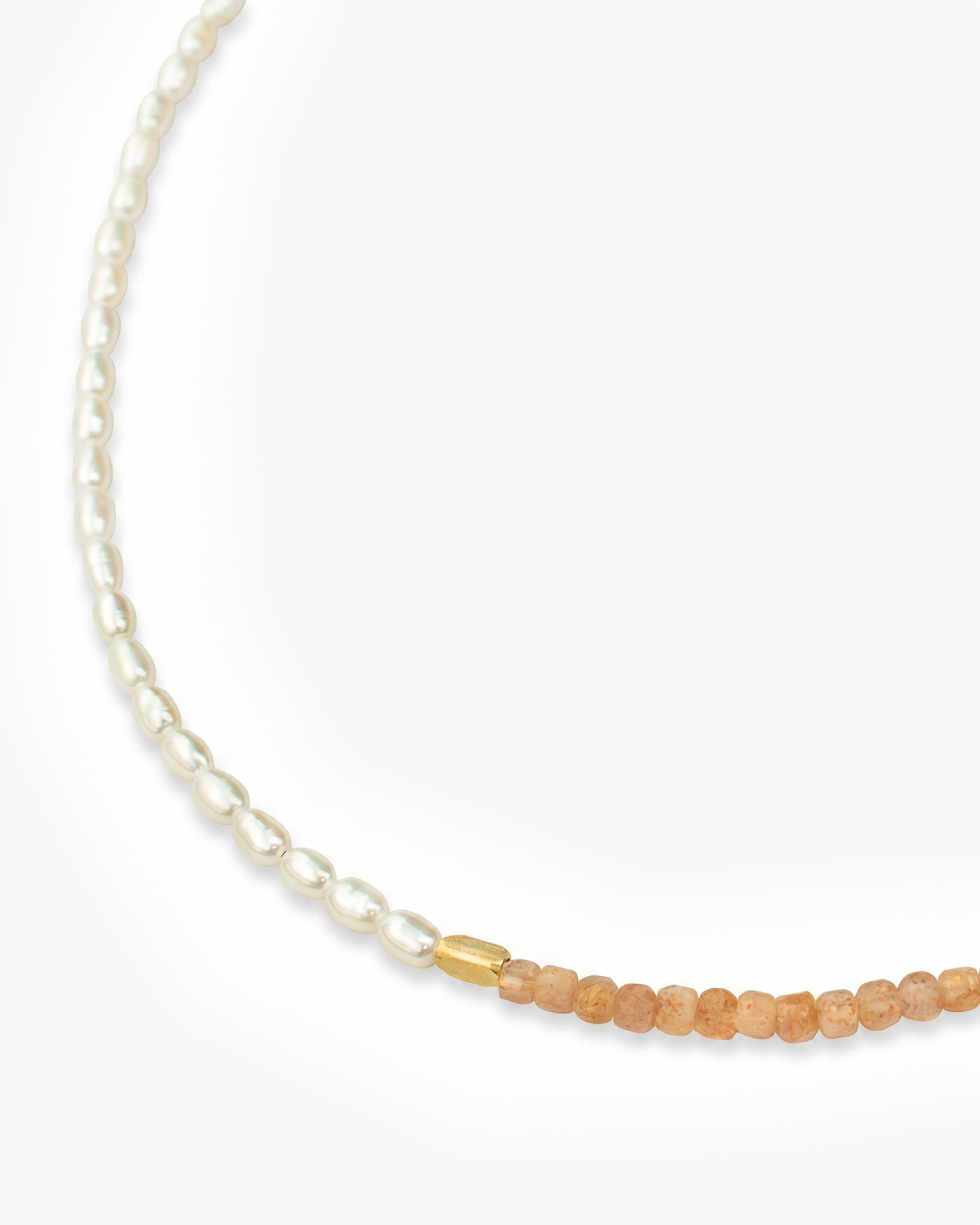 LUCINA Freshwater Pearl & Sunstone Necklace