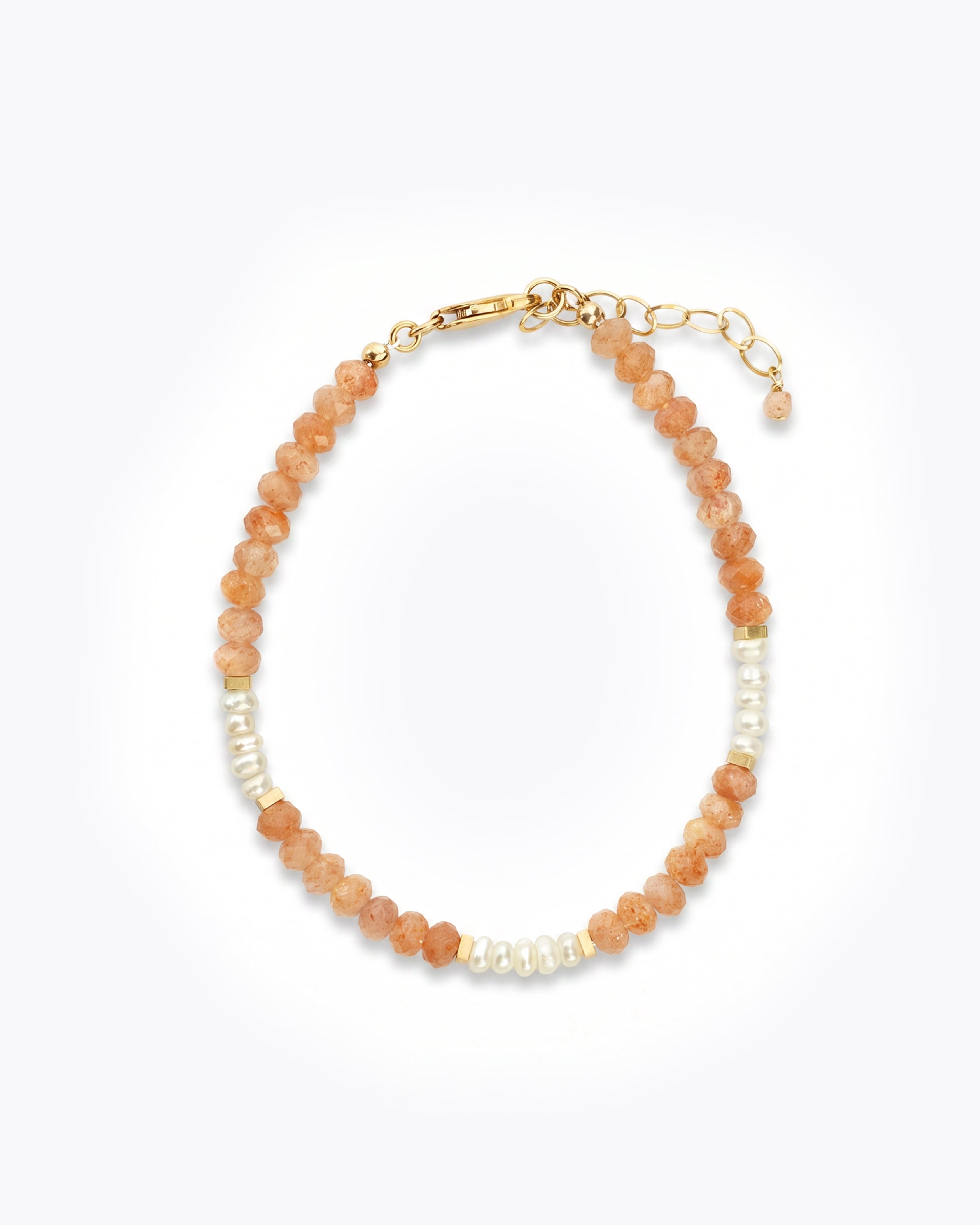 LYRA Sunstone & Freshwater Pearl Bracelet