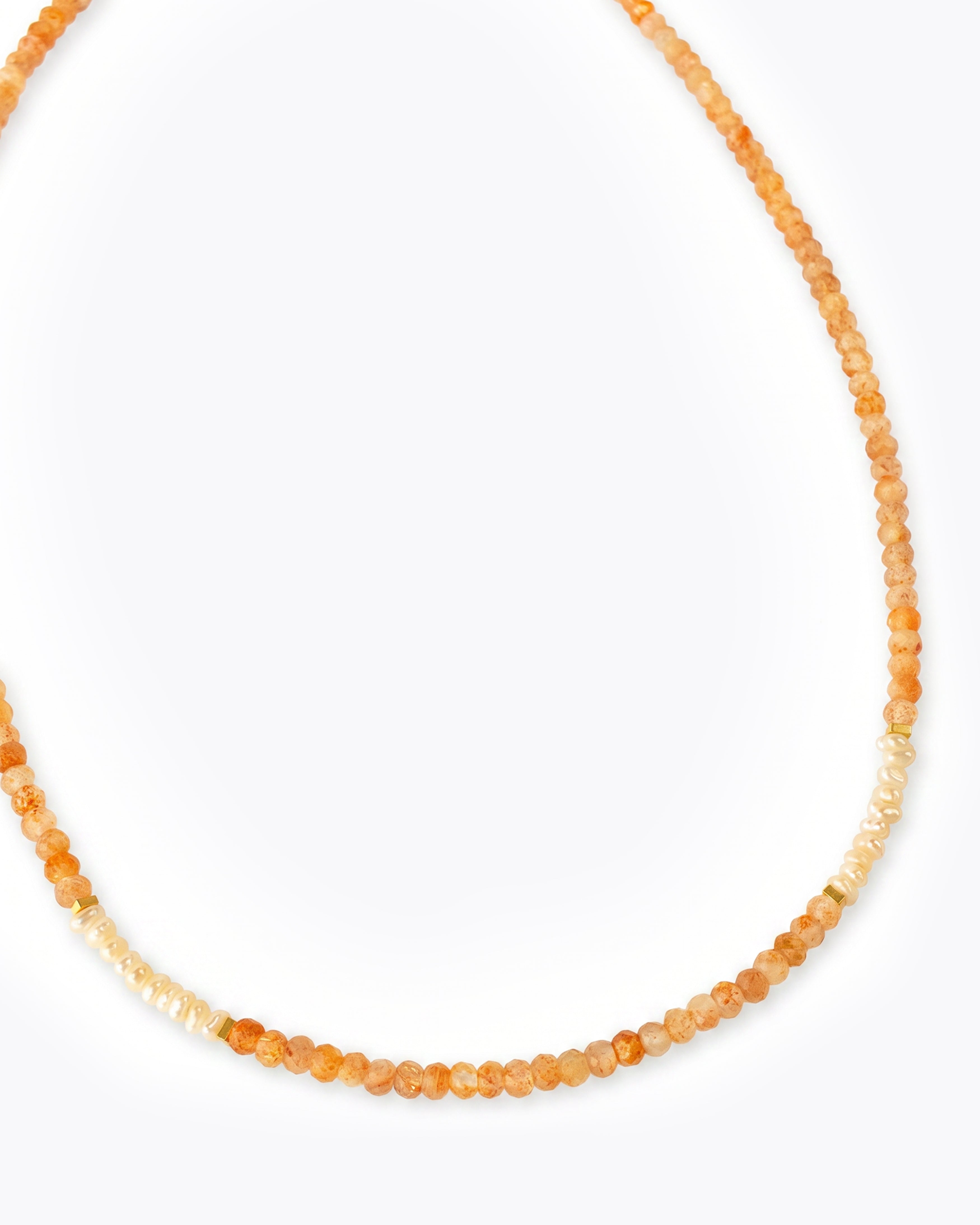 LYRA Sunstone & Freshwater Pearl Necklace