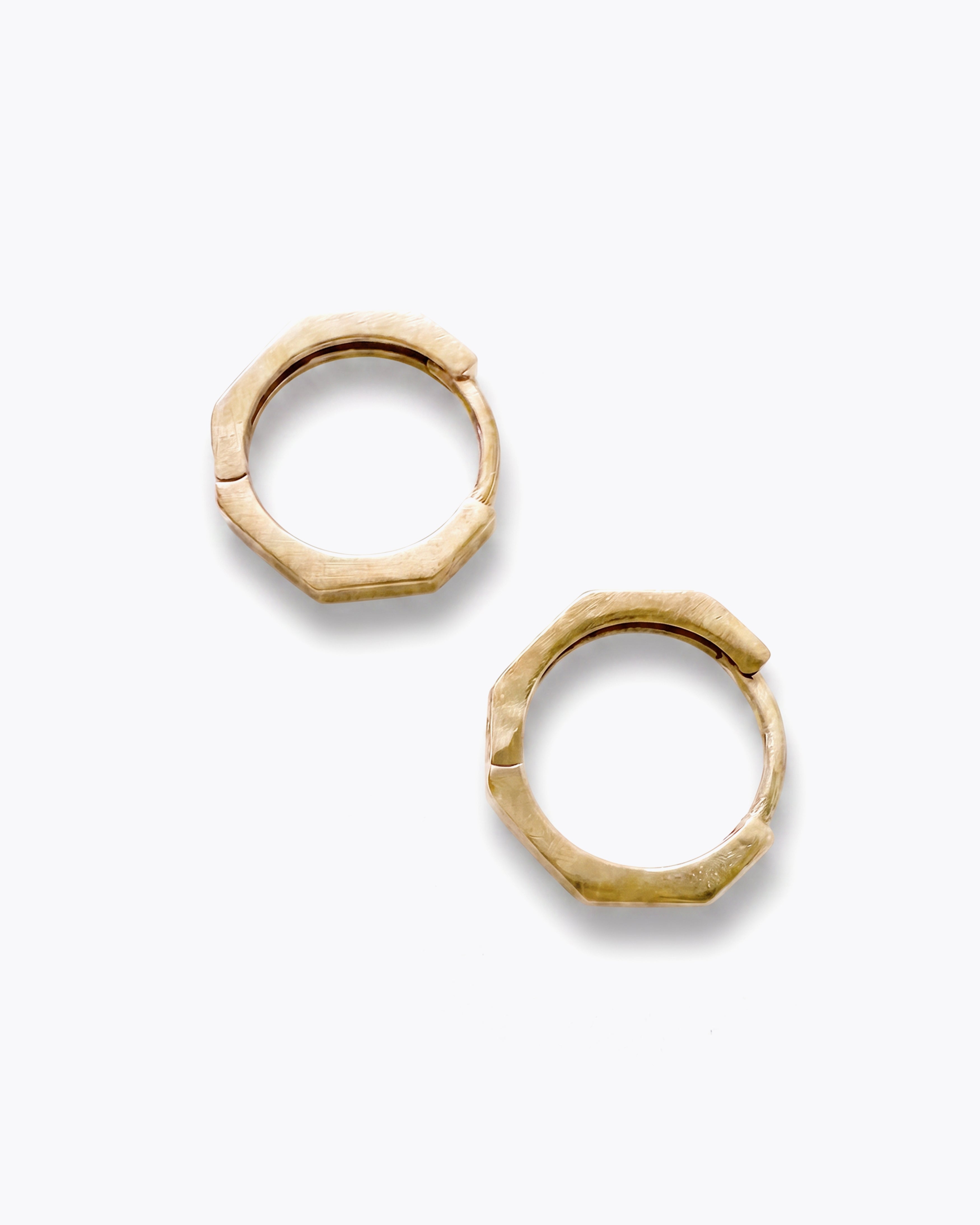 MAIA Octagonal Gold Hoop Earrings