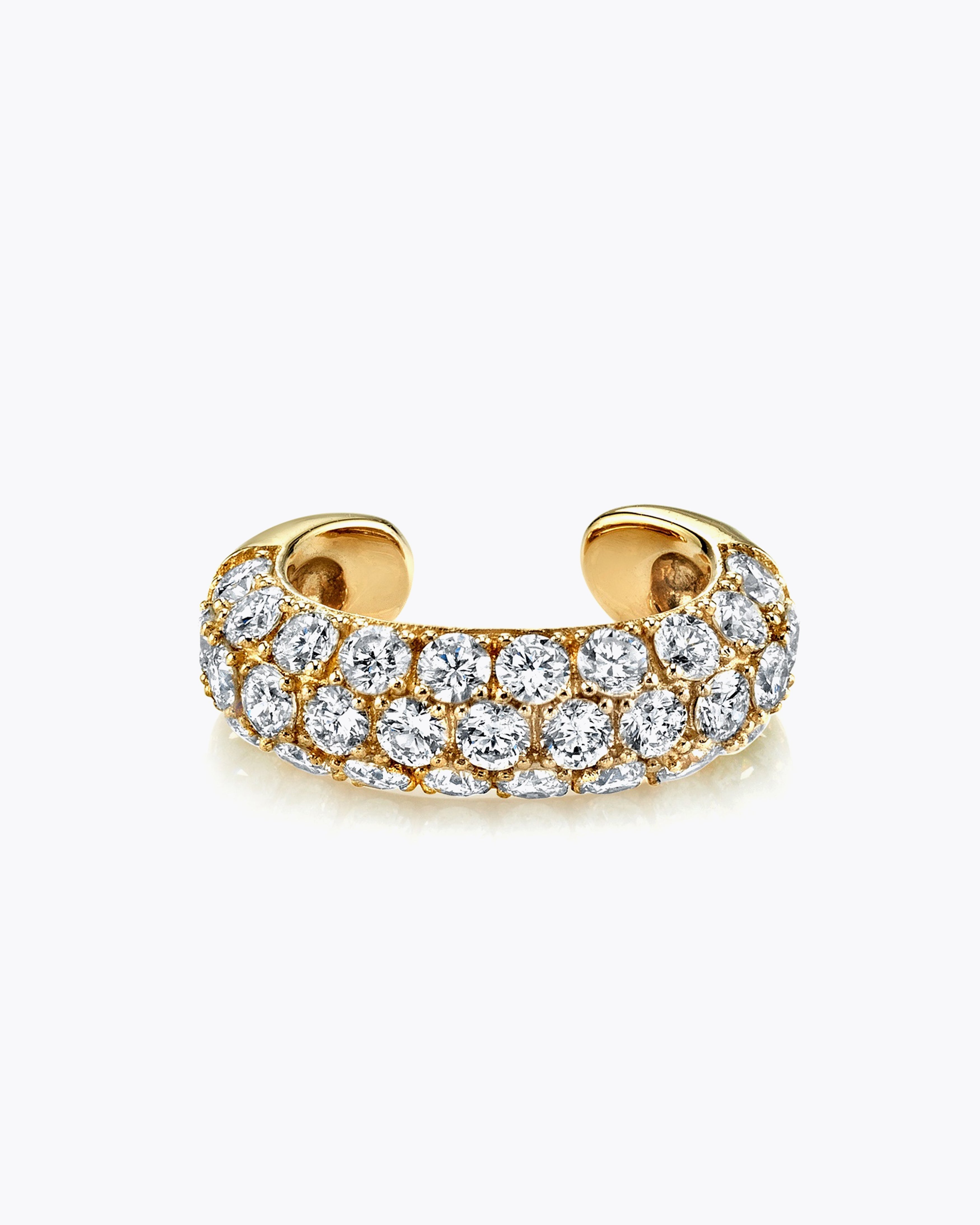 SIENNA Pavé Ear Cuff Gold Bathed Sterling Silver