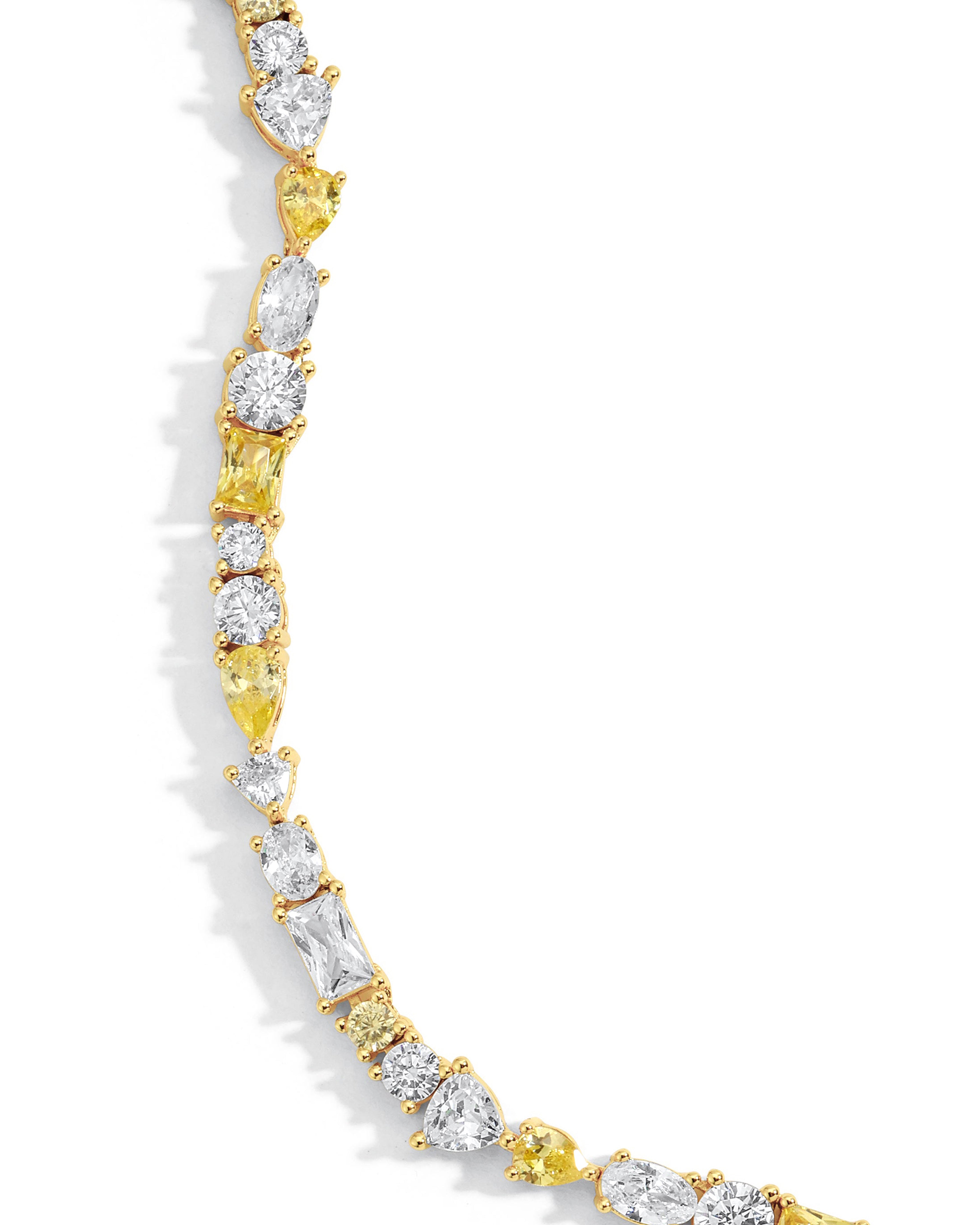 SOLEA Mixed-Cut Tennis Bracelet, Gold Bathed Sterling Silver