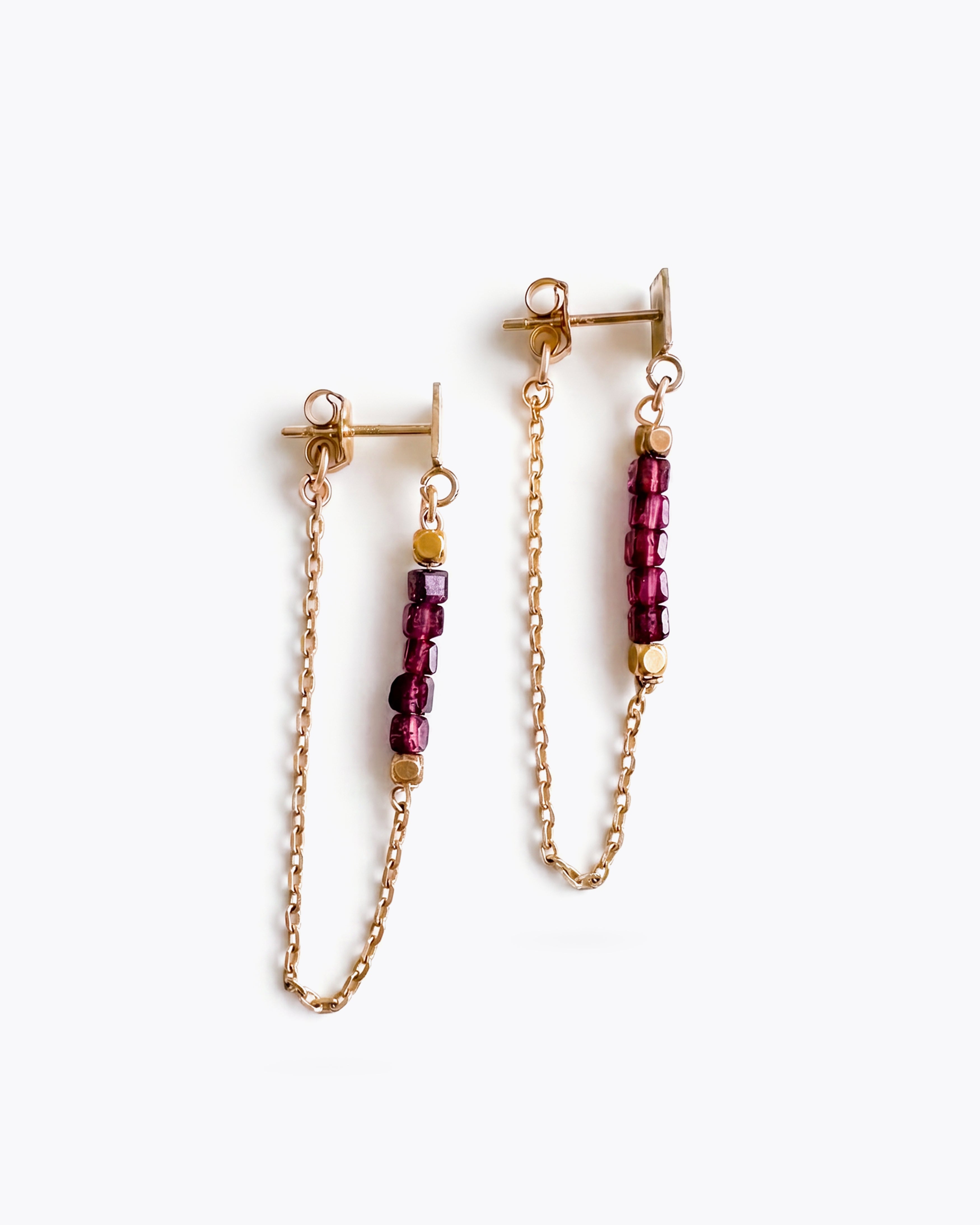 ZARIA Pendientes Granate