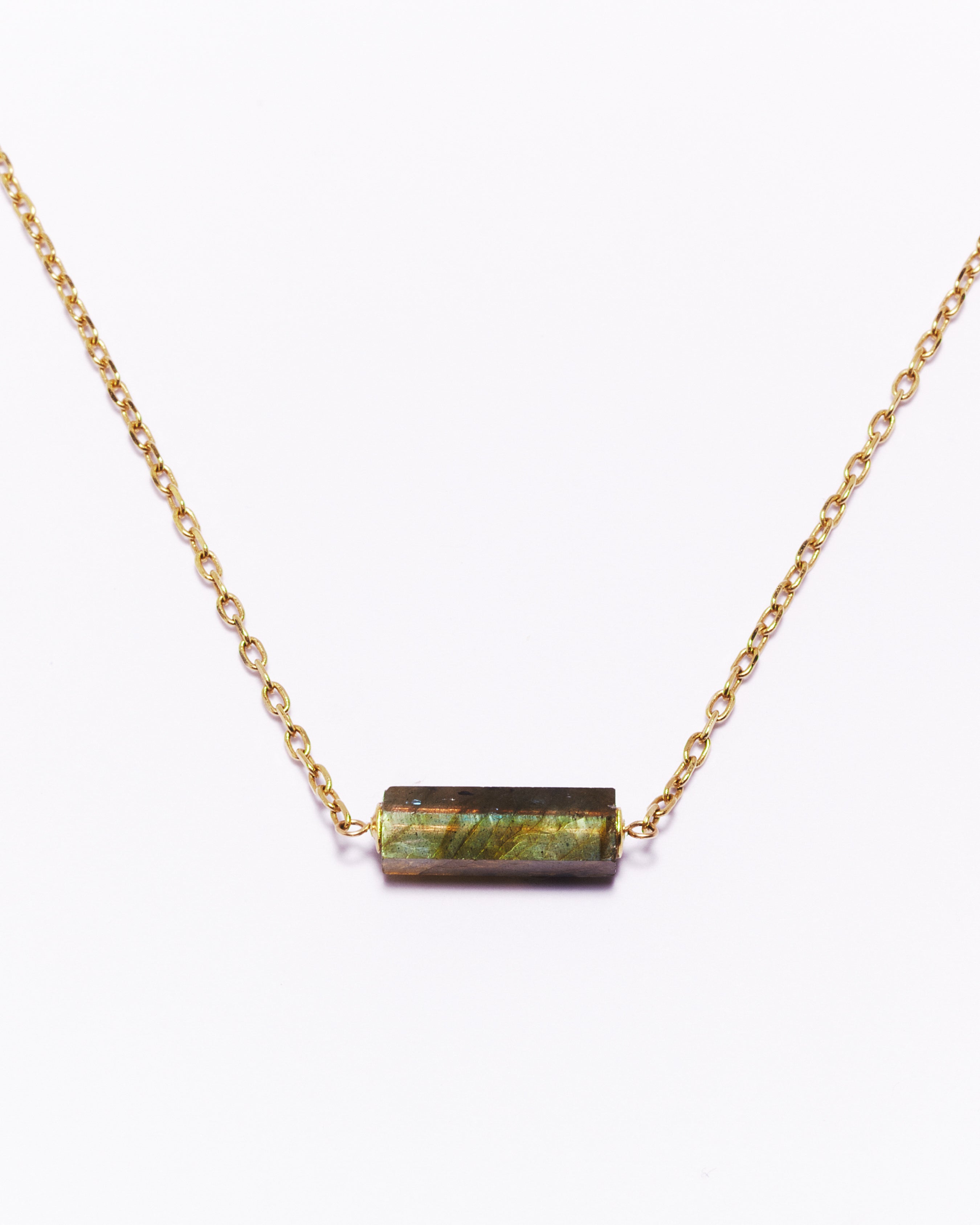 Opaze gold plated labradorite necklace
