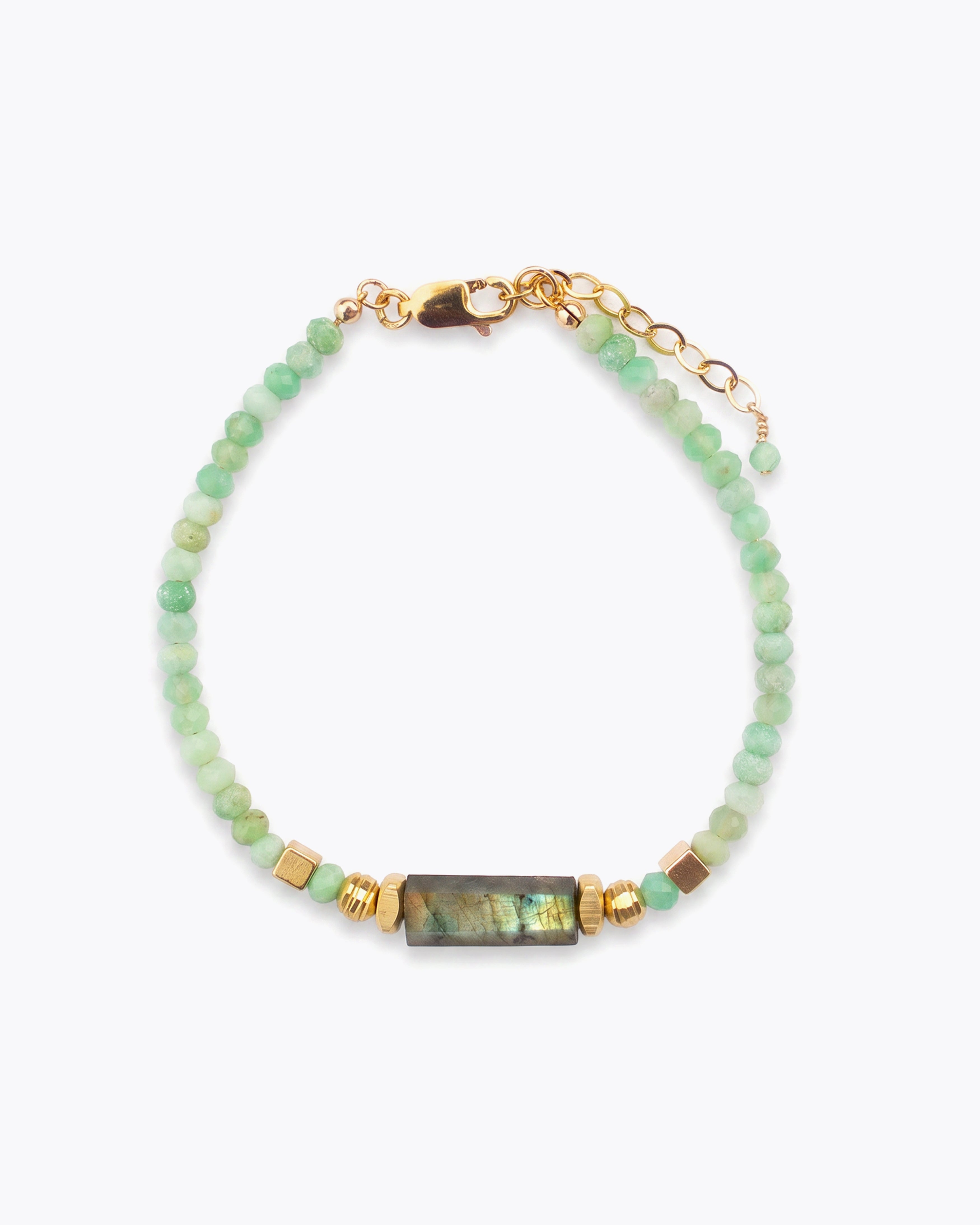 ASHA Pulsera Crisoprasa & Labradorita