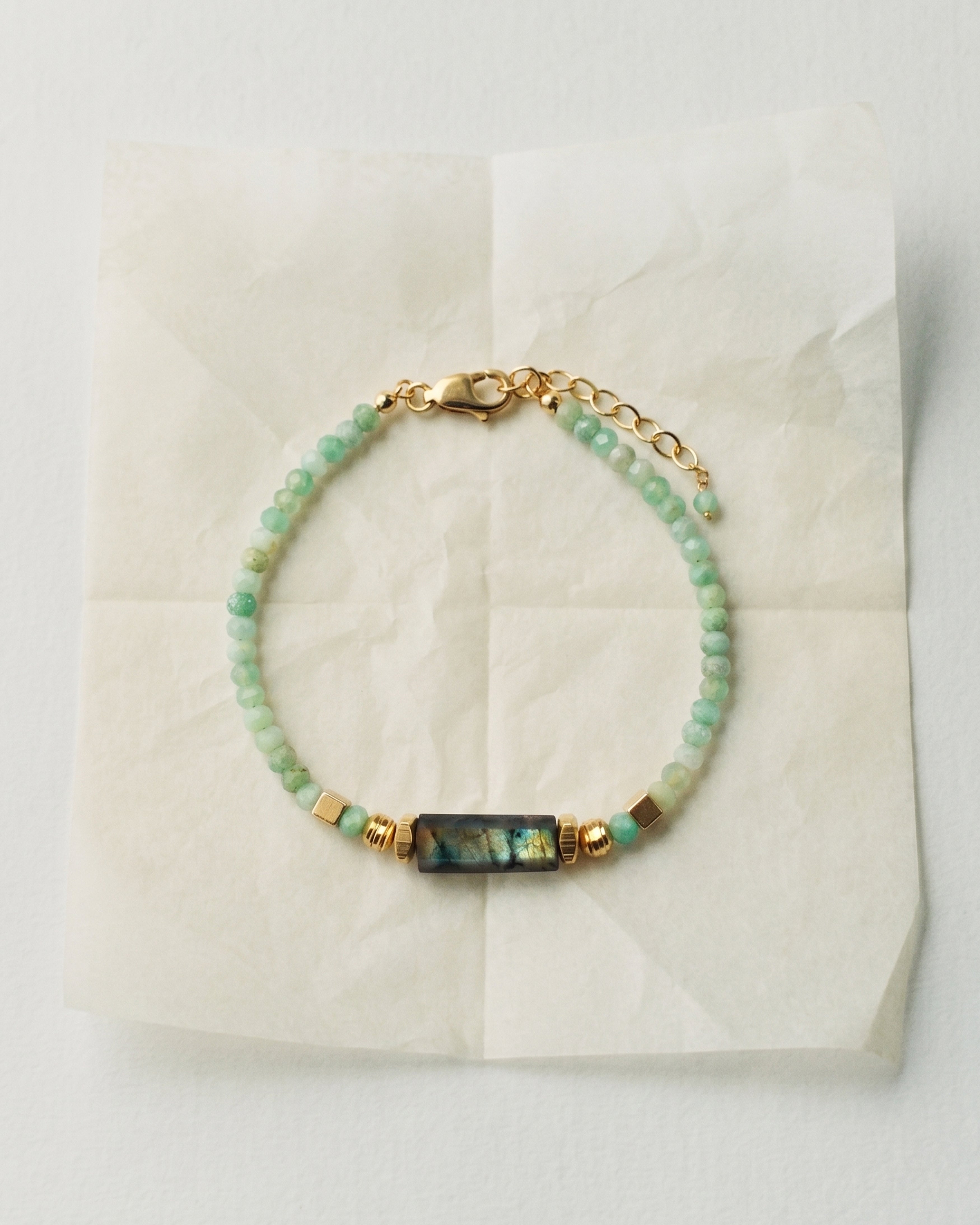 ASHA Pulsera Crisoprasa & Labradorita