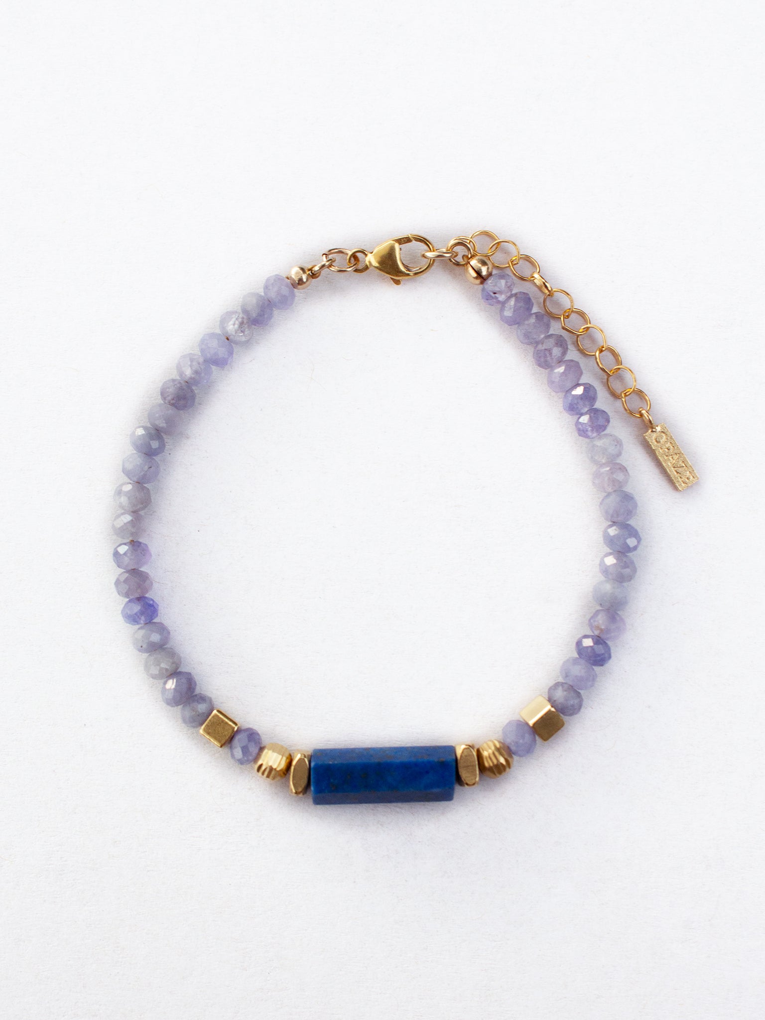 Bracelet ASHA - Tanzanite & Lapis-Lazuli