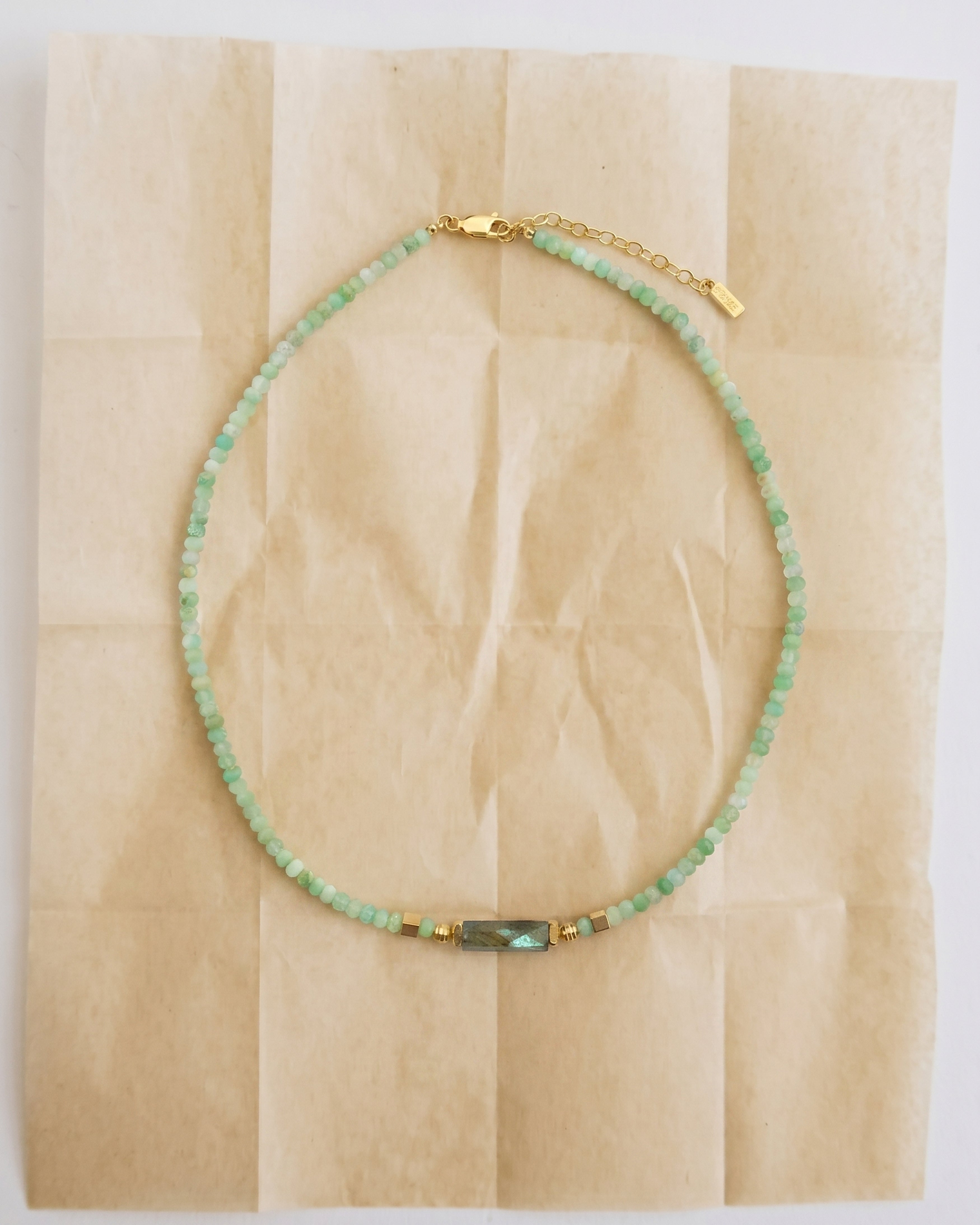 ASHA Chrysoprase & Labradorite Necklace