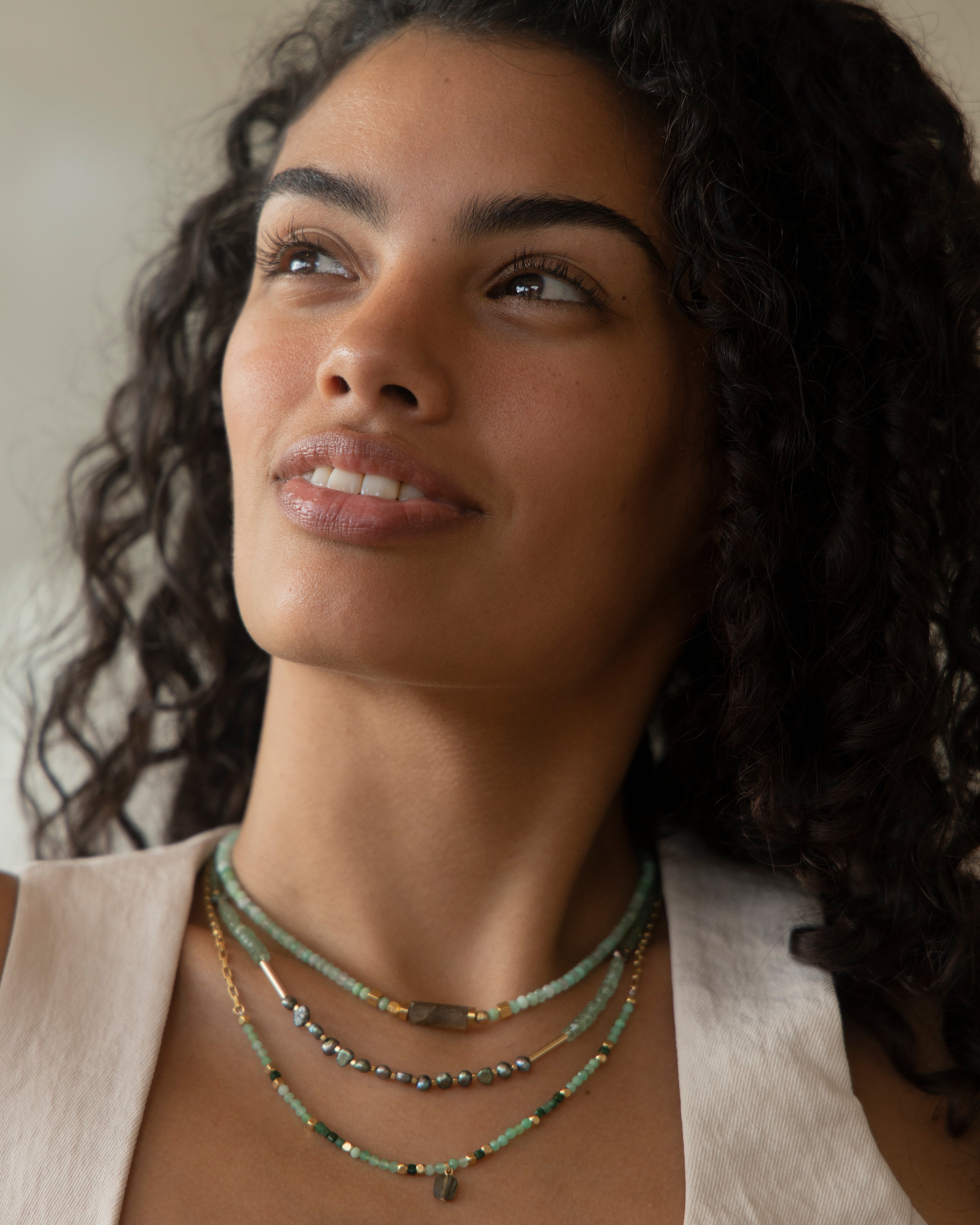 ASHA Chrysoprase & Labradorite Necklace