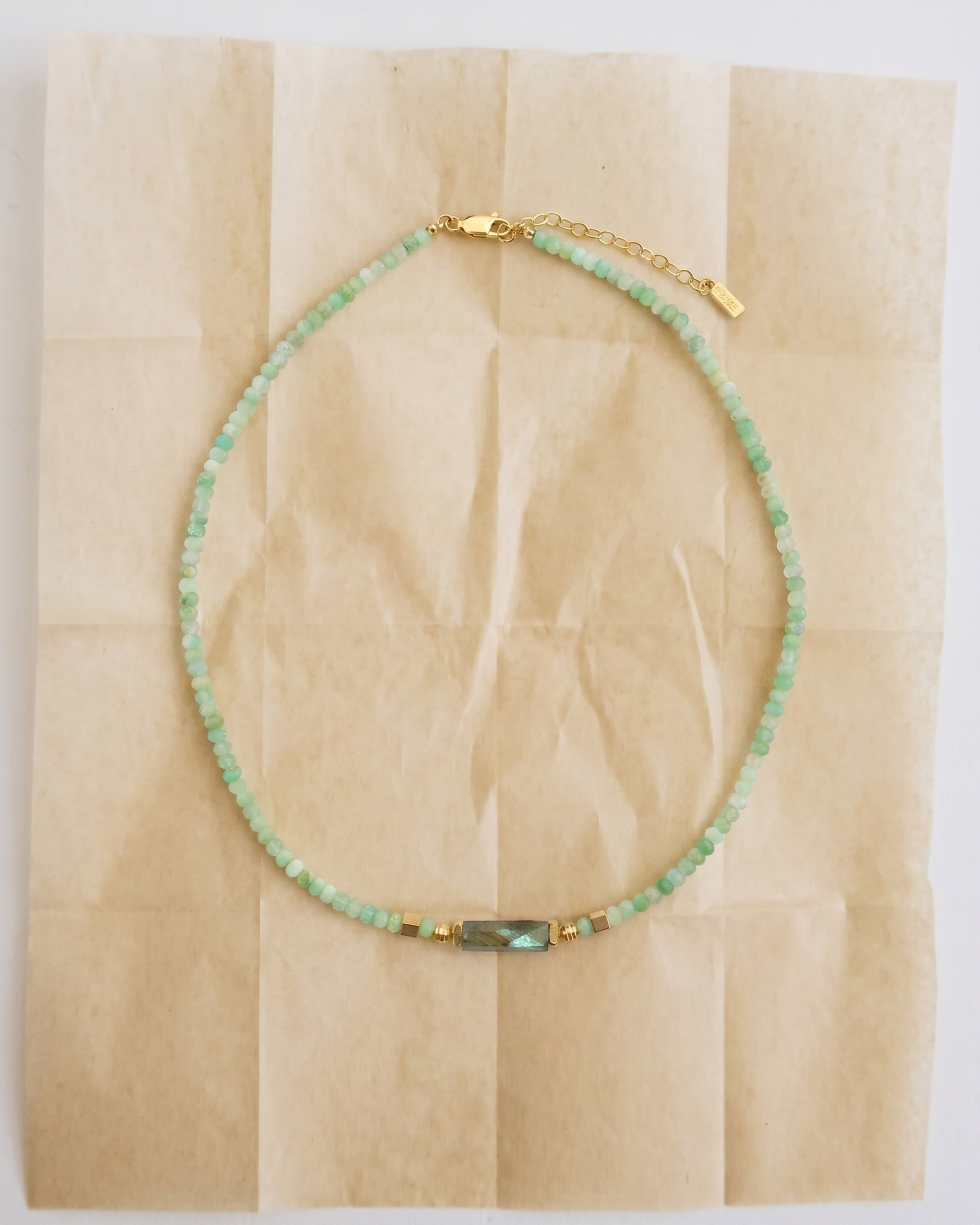 ASHA Chrysoprase & Labradorite Necklace