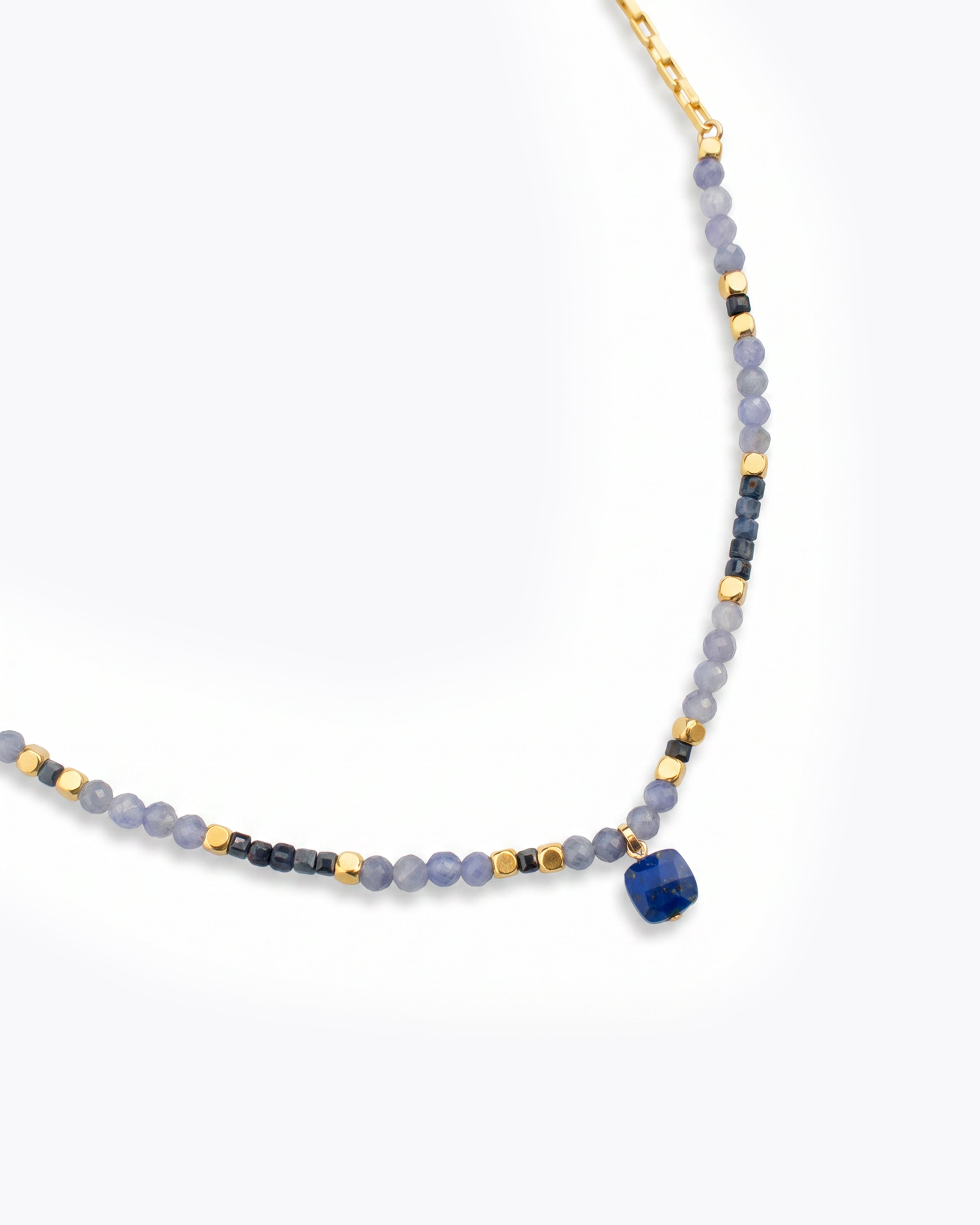 CALLISTO Tanzanite, Sapphire & Lapis Lazuli Necklace