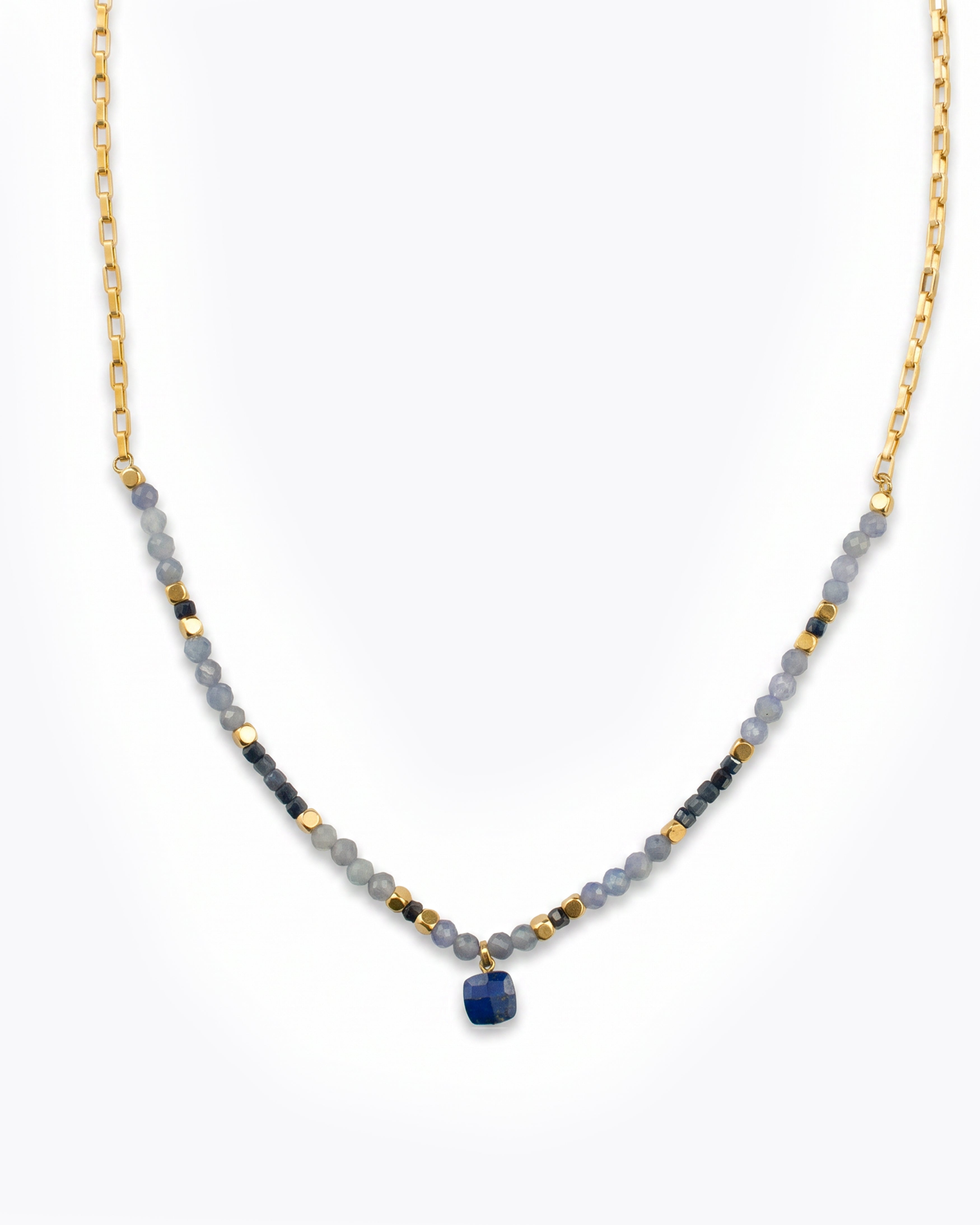CALLISTO Tanzanite, Sapphire & Lapis Lazuli Necklace