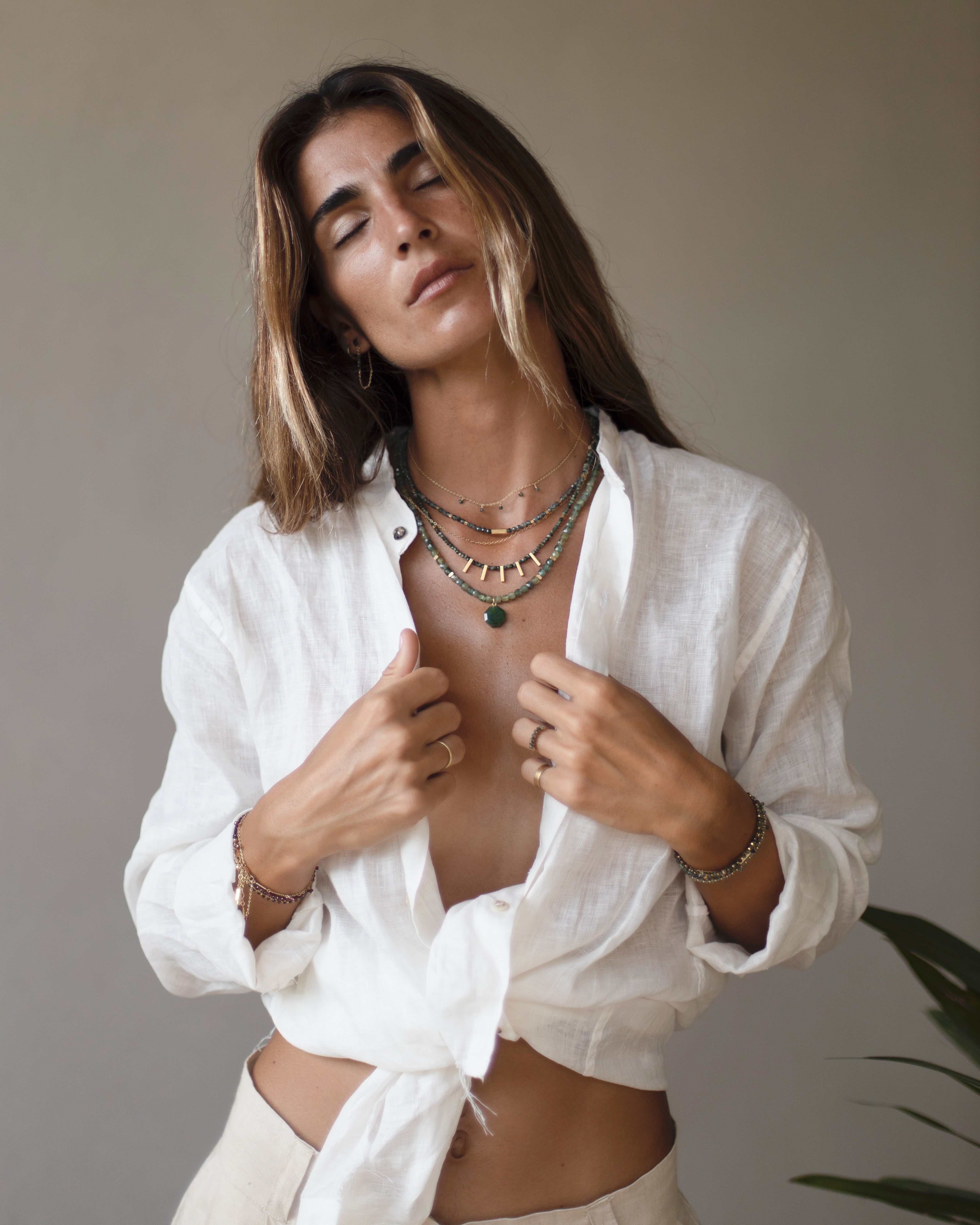Collier AKAIA - Apatite & Jade