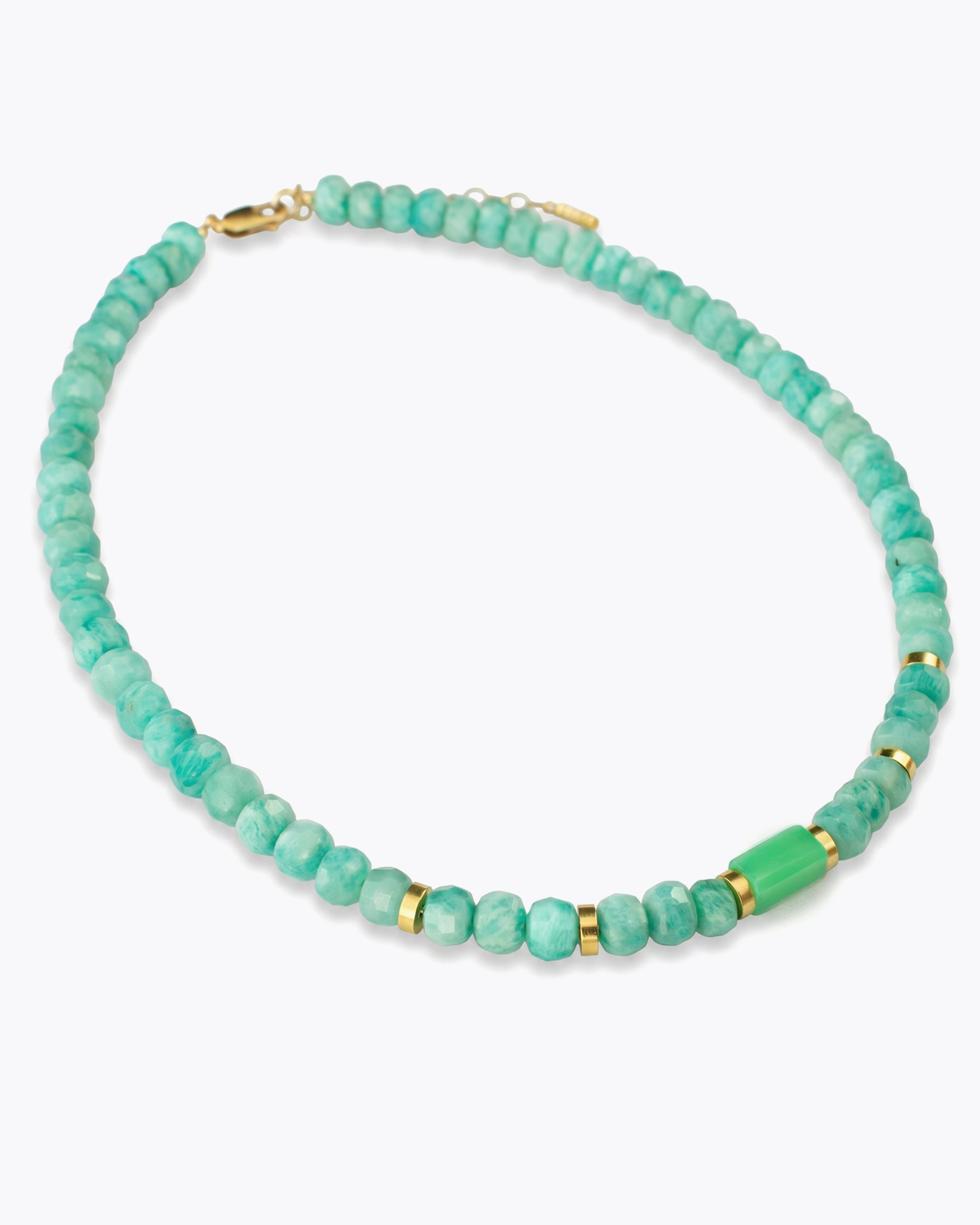 INDIRA Kette Amazonit & Chrysopras