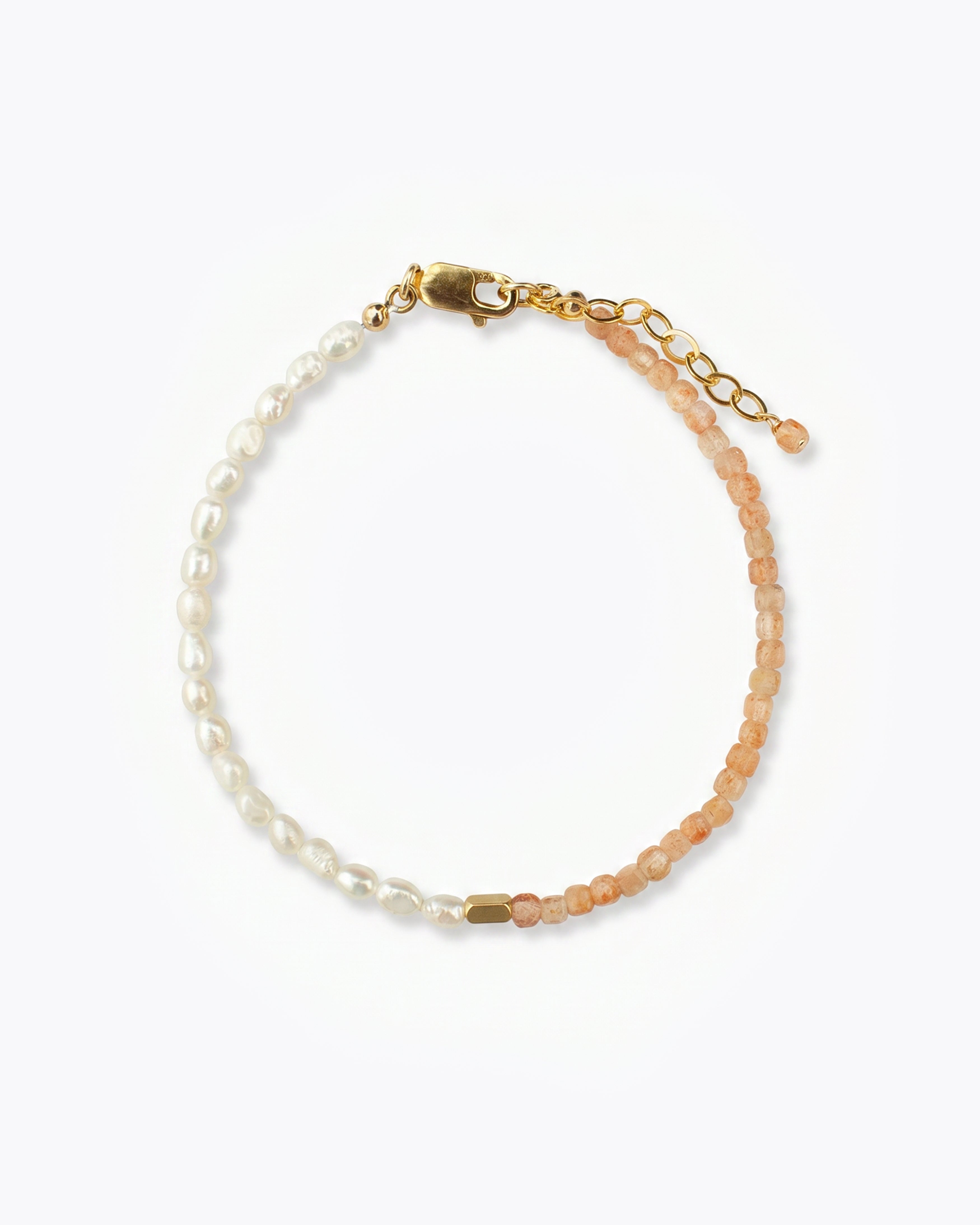 LUCINA Freshwater Pearl & Sunstone Bracelet