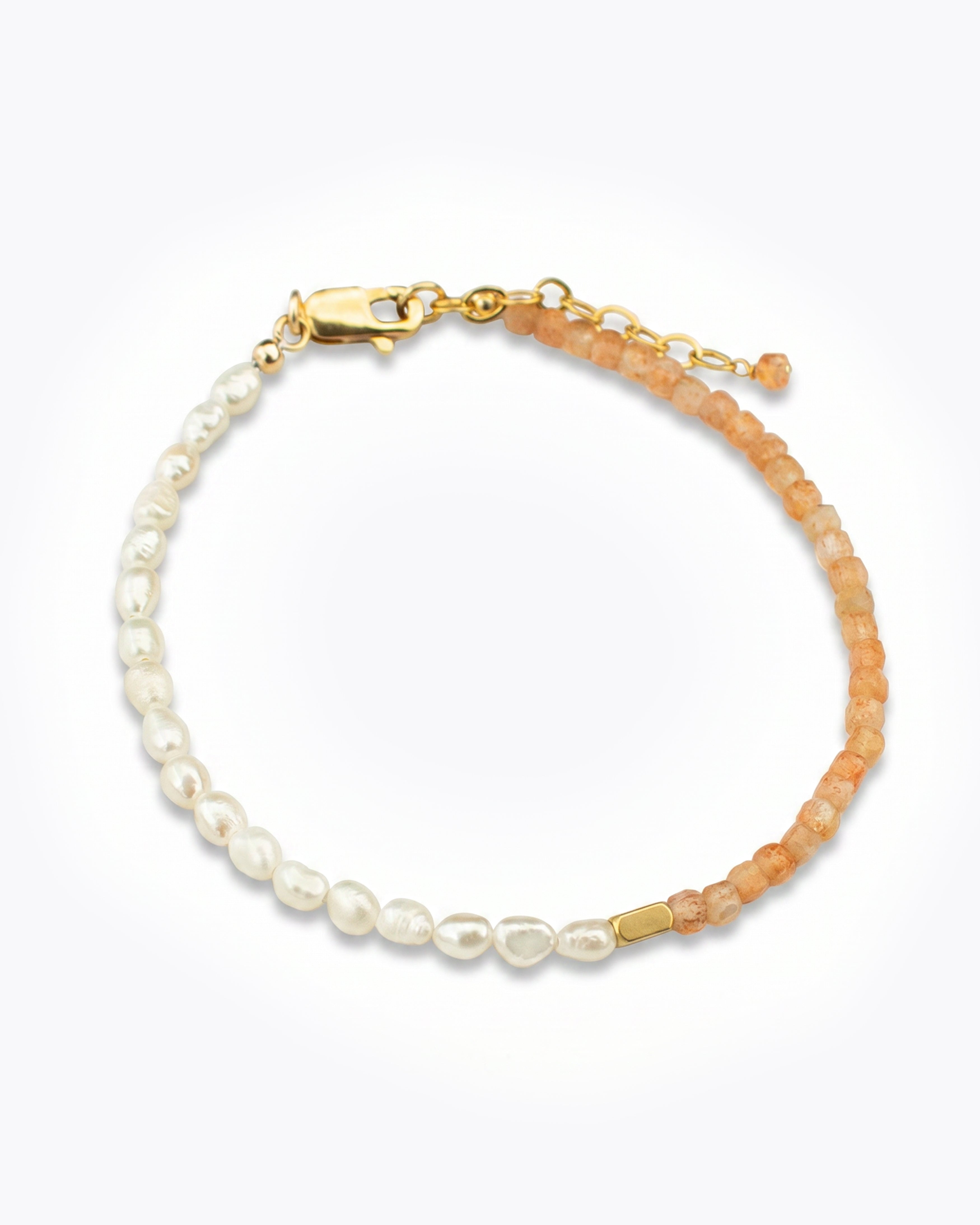 LUCINA Freshwater Pearl & Sunstone Bracelet