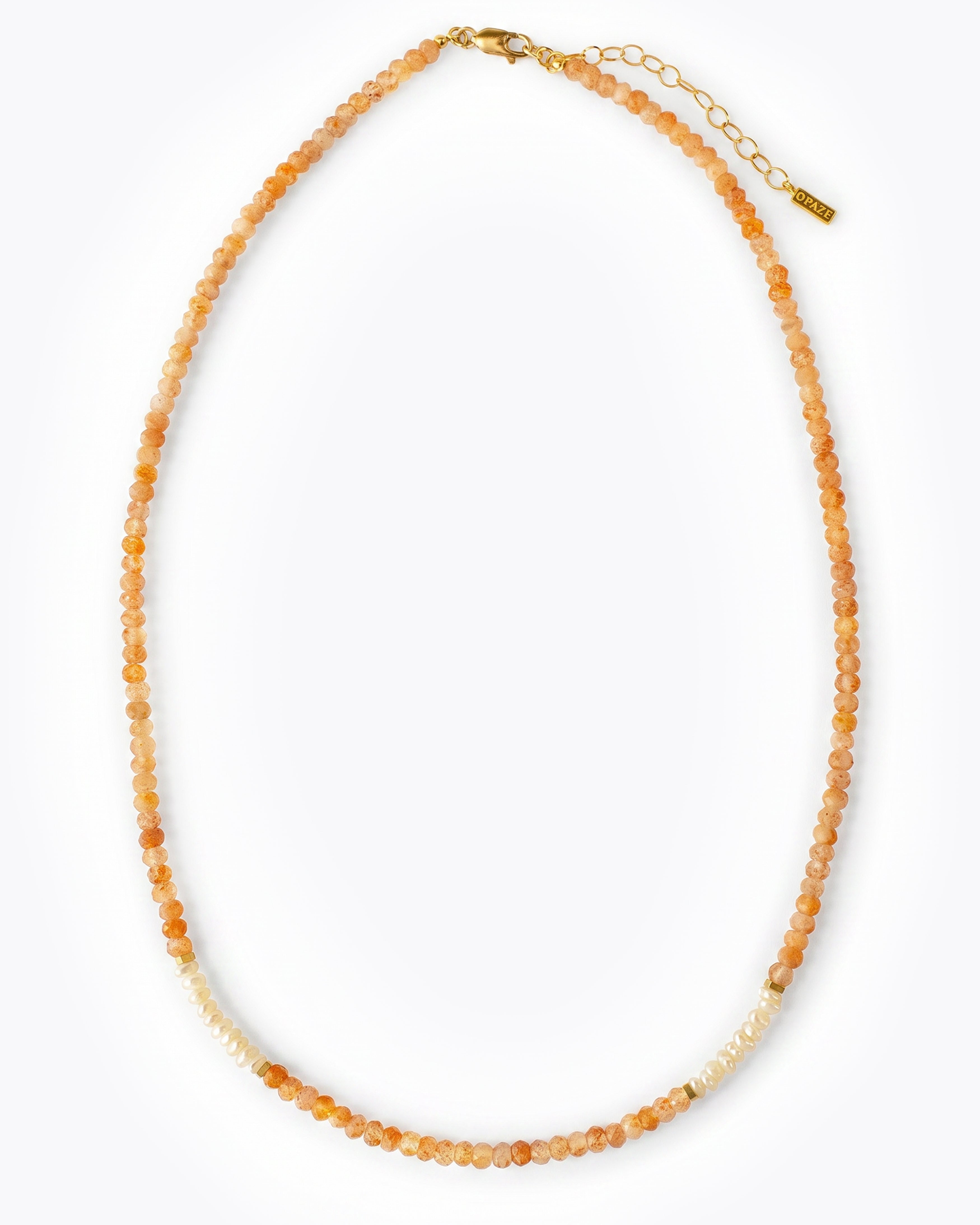 LYRA Sunstone & Freshwater Pearl Necklace