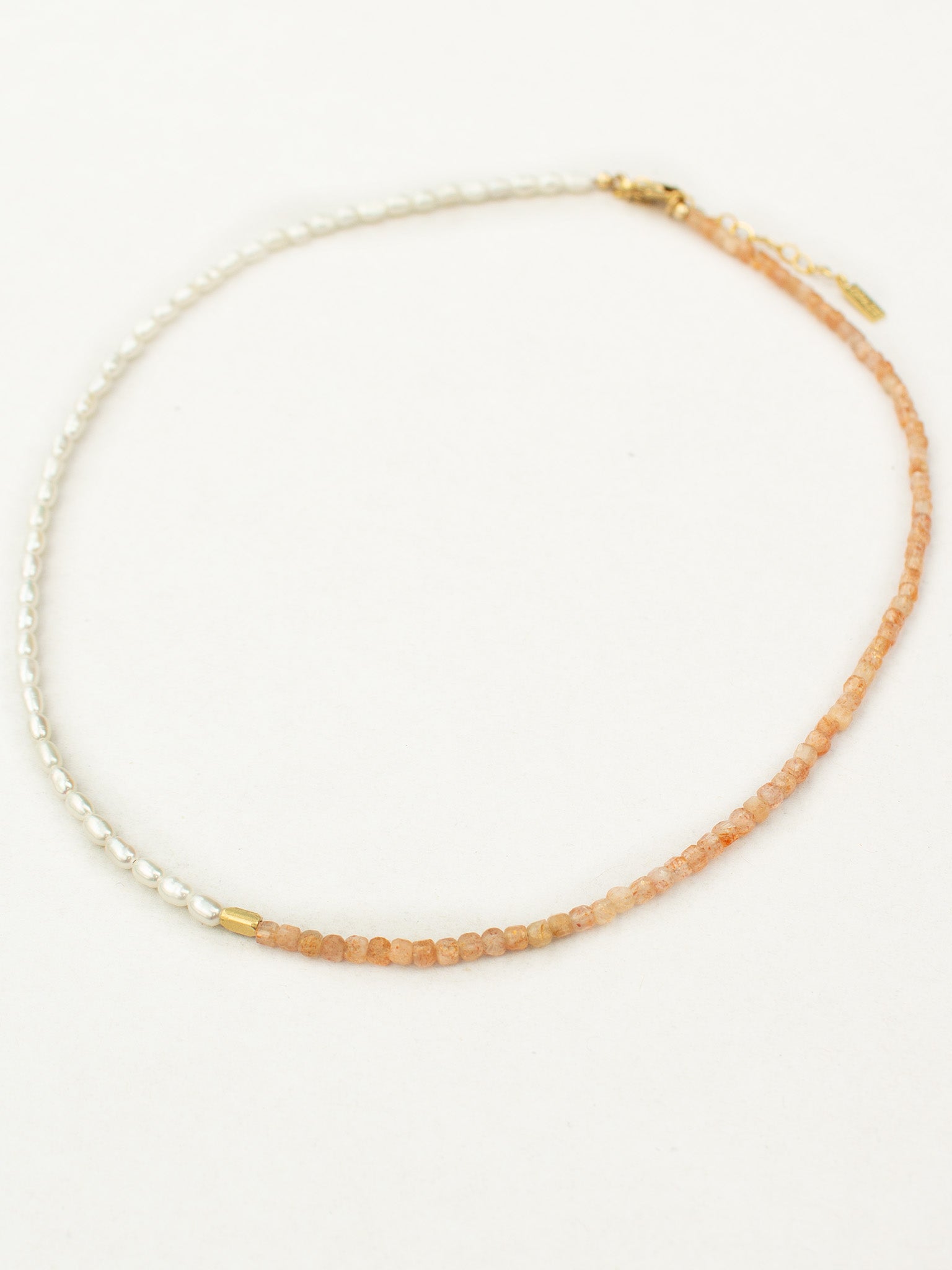LUCINA Necklace - Freshwater Pearls & Sunstone
