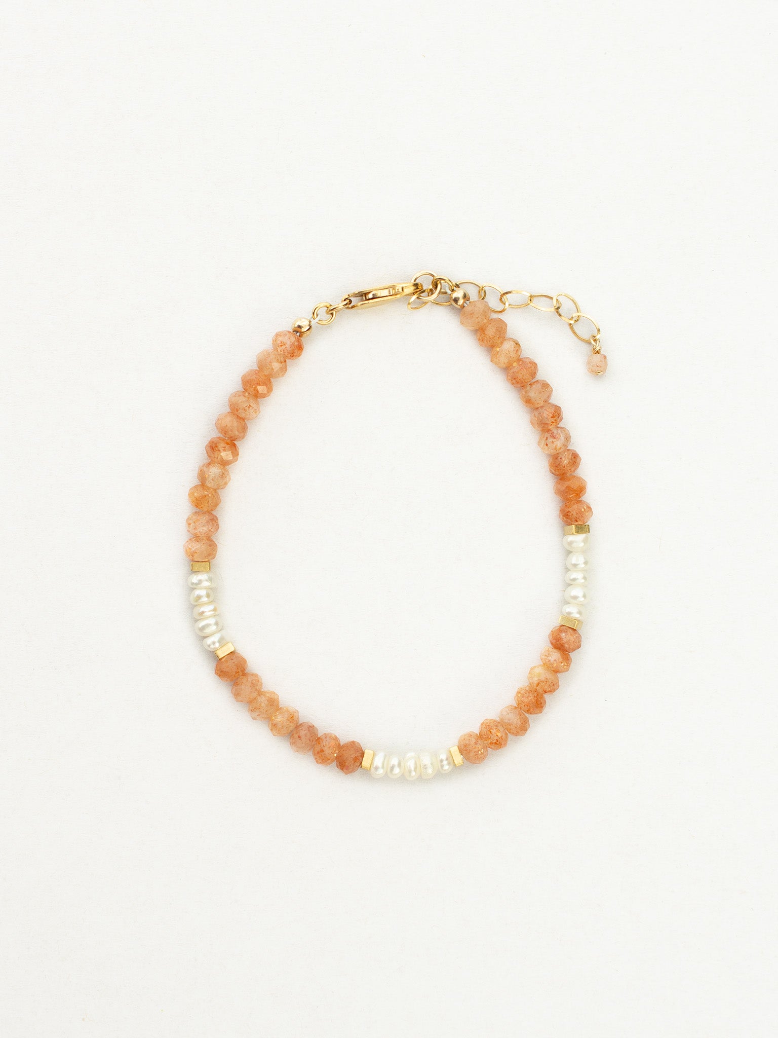 Bracelet Lyra – Pierre de Soleil & Perles d’Eau Douce