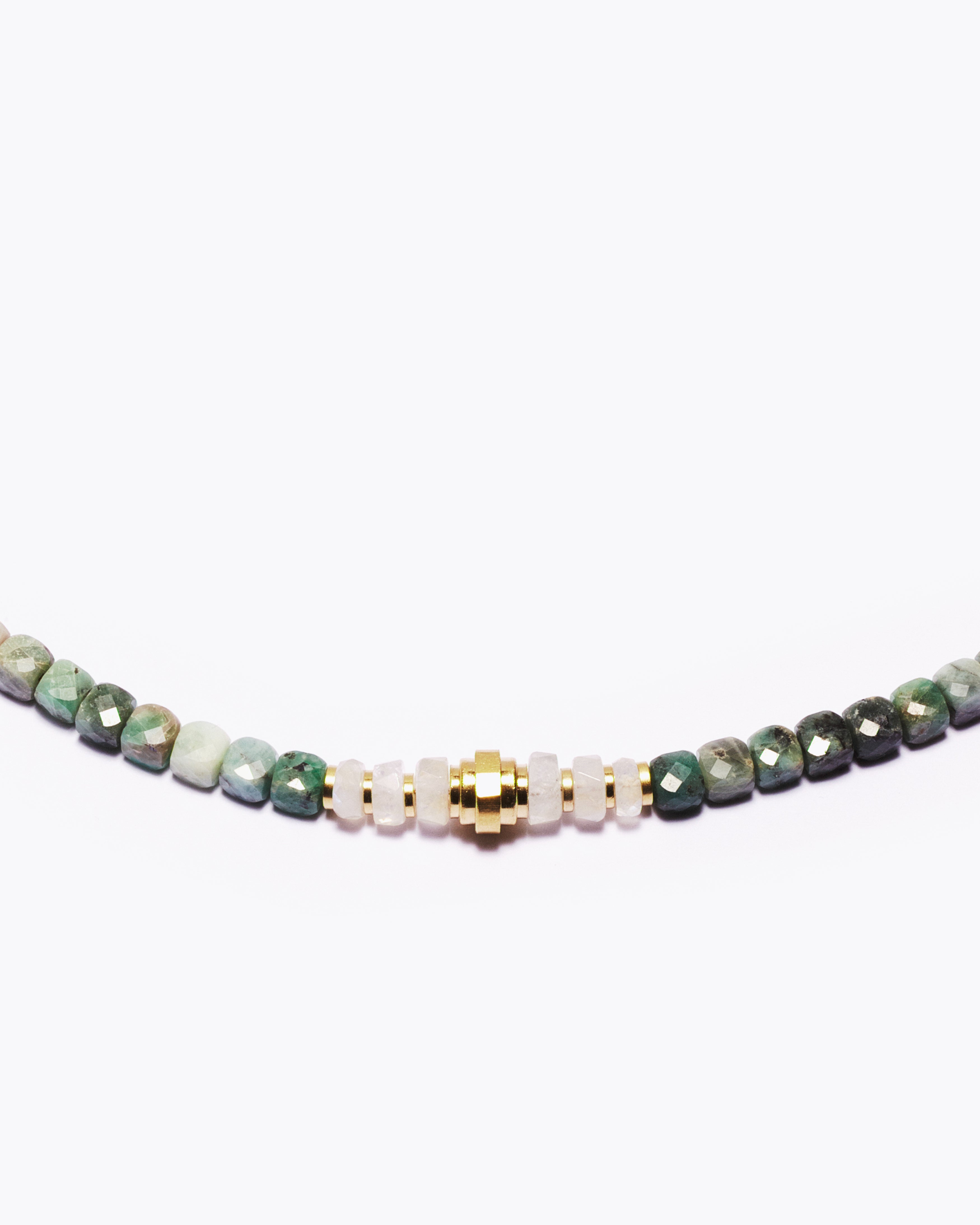 NAYA Pulsera Esmeralda & Piedra lunar