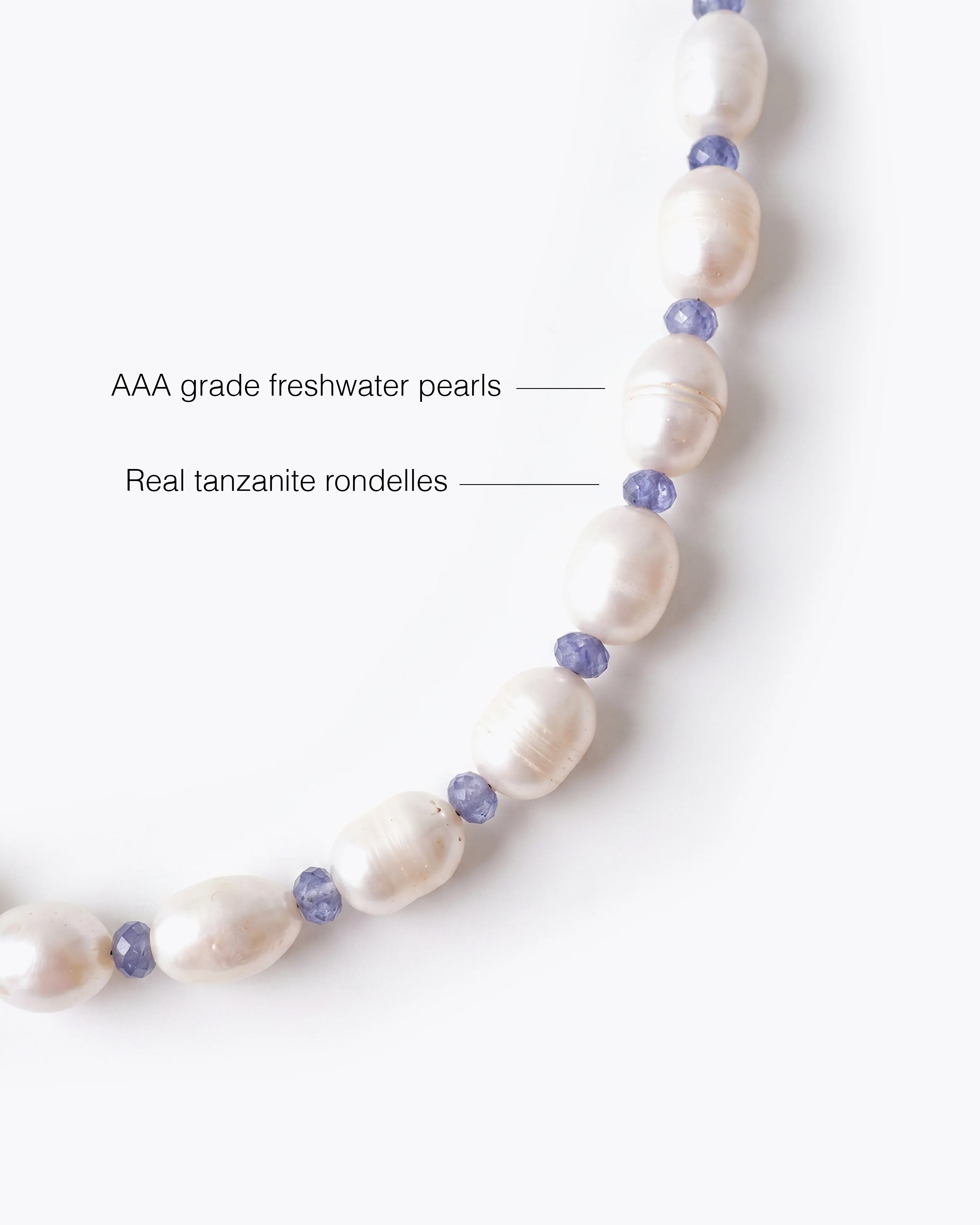 TACARI Freshwater Pearls & Tanzanite Necklace