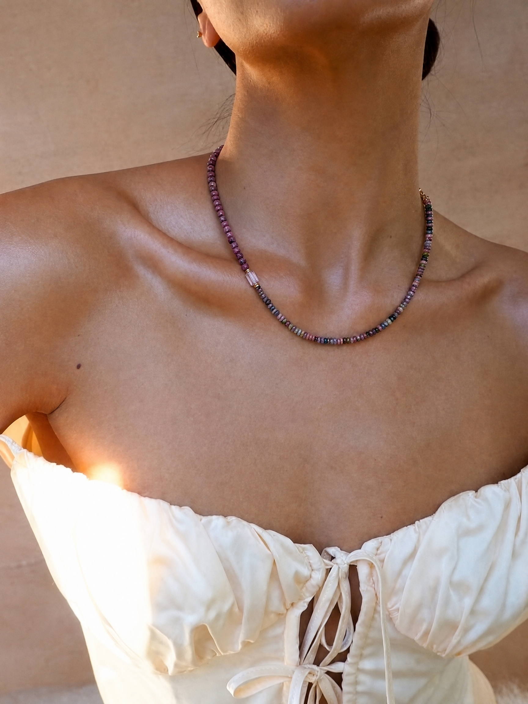 RAYA Ruby & Watermelon Tourmaline Necklace